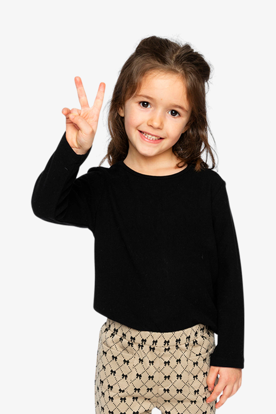 Deux par Girls Brushed Rib Crew Neck Top