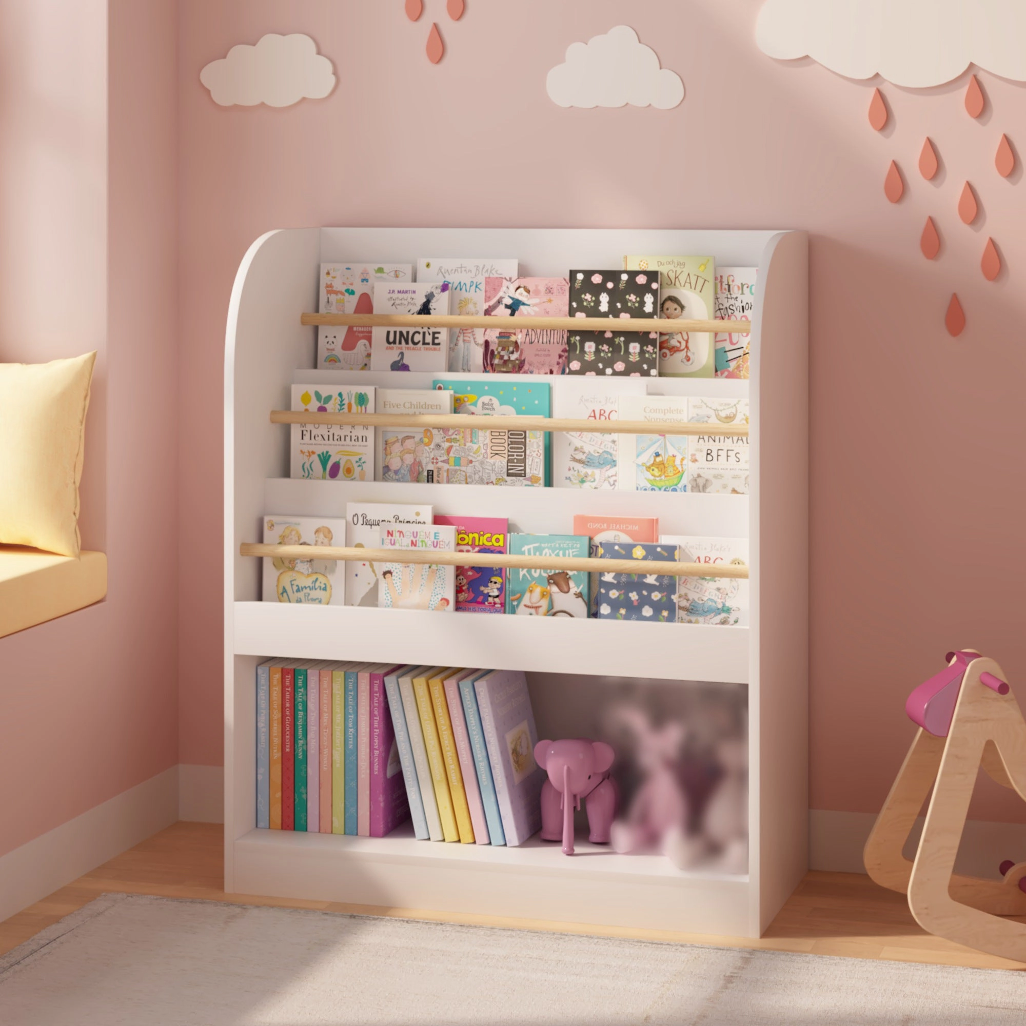 GBruno 3-Tier Front-Facing Kids Bookshelf