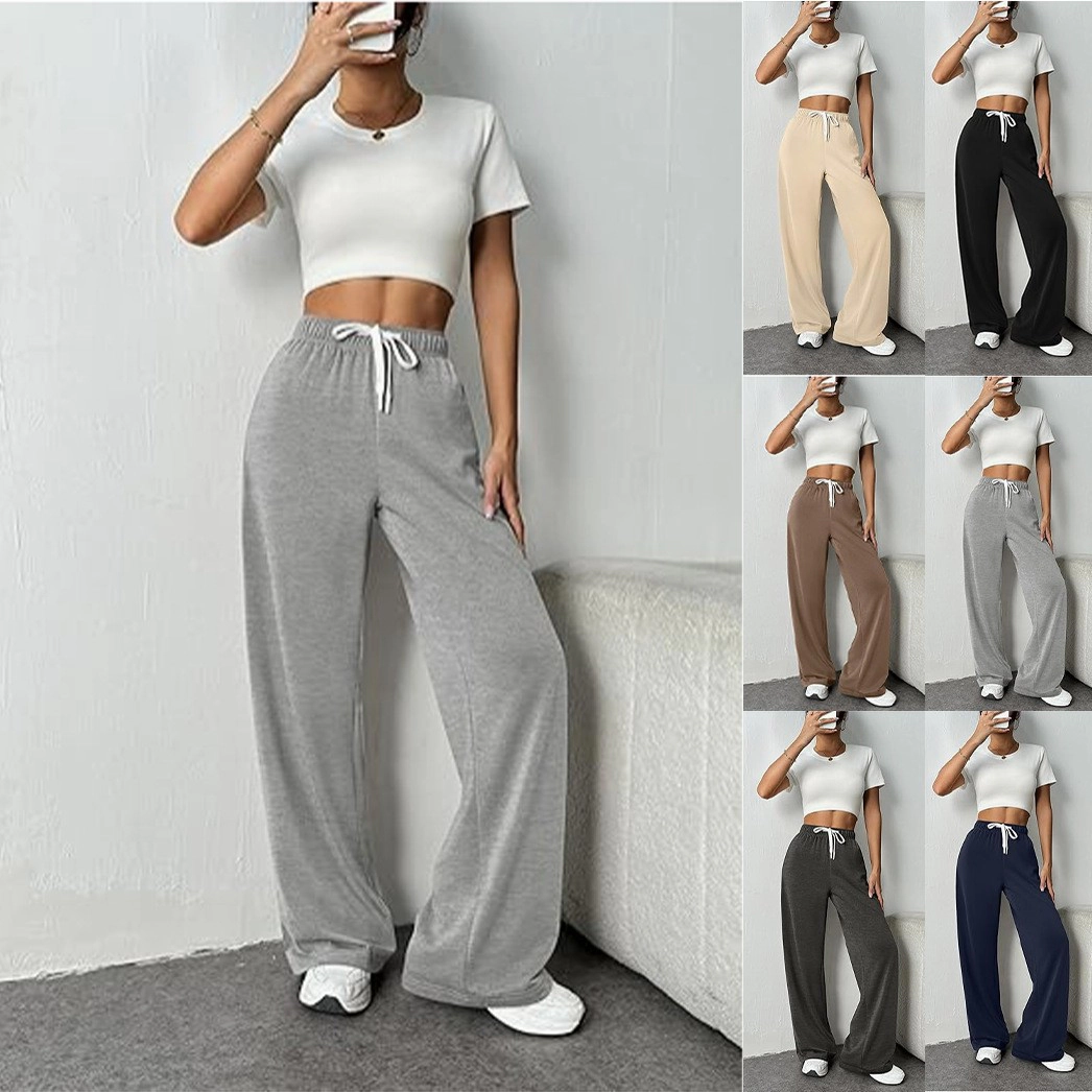 KOJOOIN Womens Wide Leg Sweatpants High Waisted Baggy Lounge Pants Workout Trousers Athletic Joggers
