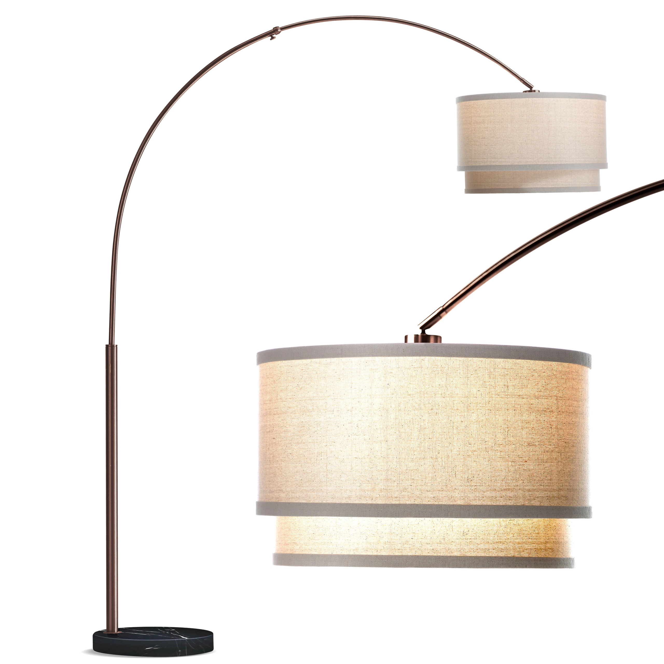Brightech Mason Arc Marble Floor Lamp