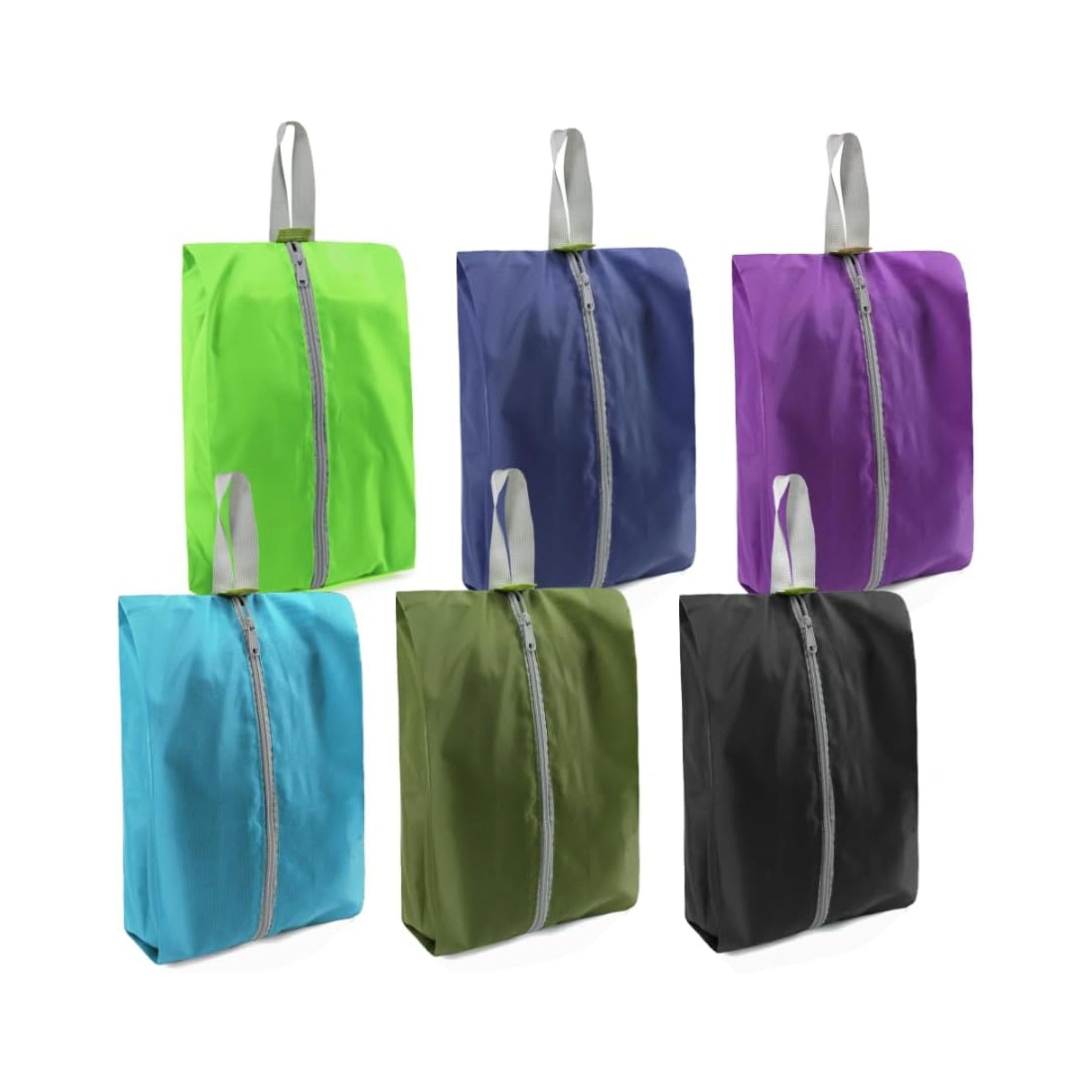 Stock Preferred Pack of 6 Travel Shoe Bags with Zipper Closure and Handle Storage Organizer