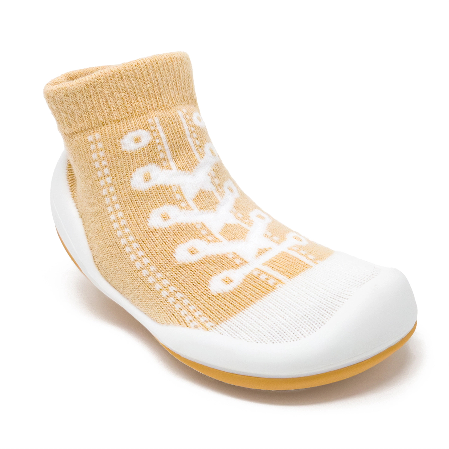 Komuello Baby Boy Girl First Walk Sock Shoes Sneakers - Beige