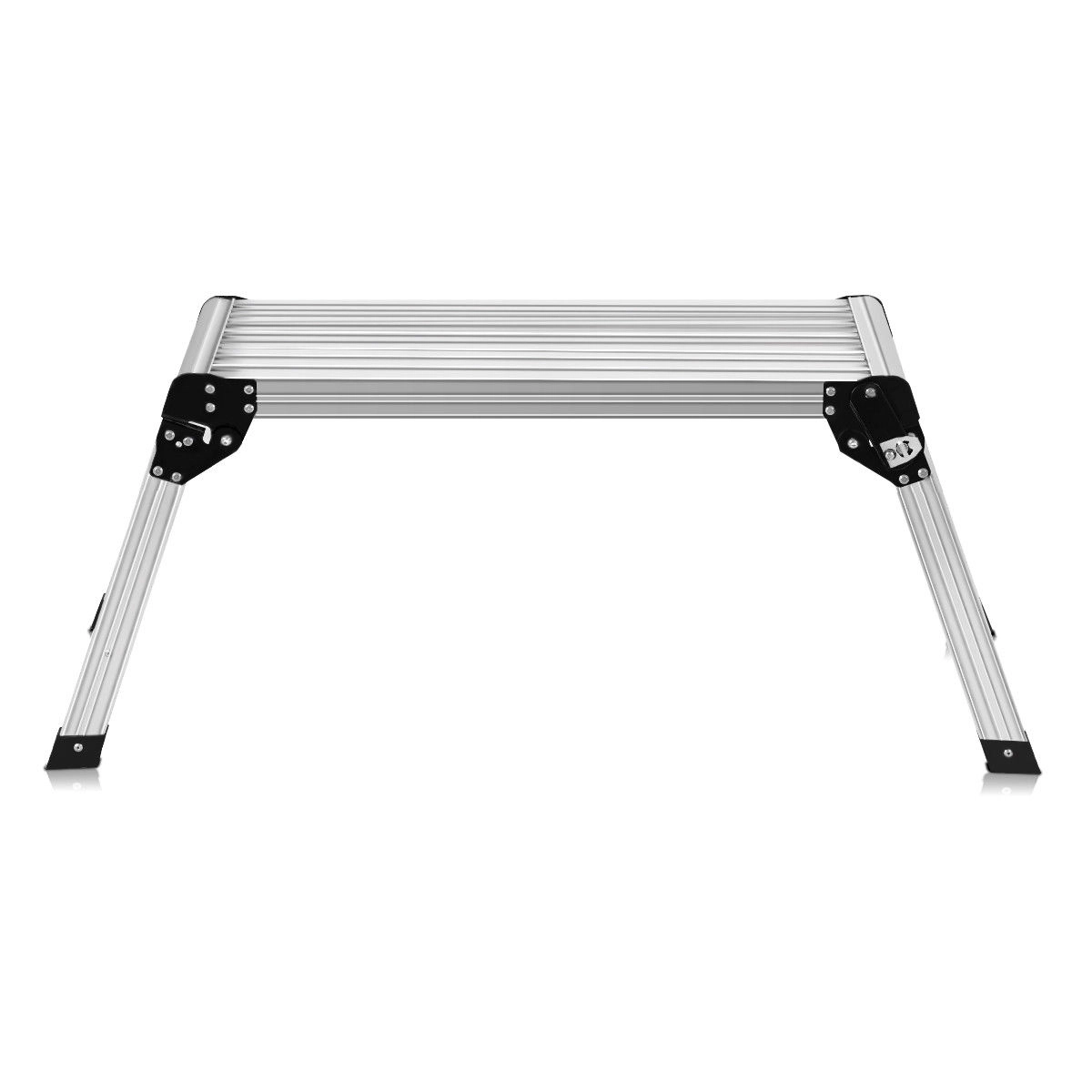 SUGIFT 330-lb Capacity Aluminum Folding Platform Step Ladder with Locking Legs and Skid-Resistant Feet