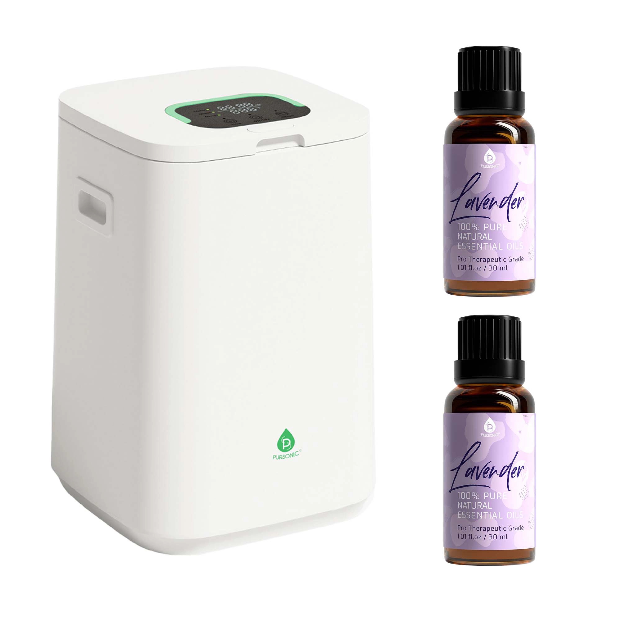 Pursonic Unisex Luxury Home Spa Relaxation Bundle with Towel Warmer Bucket & Lavender Essential Oil