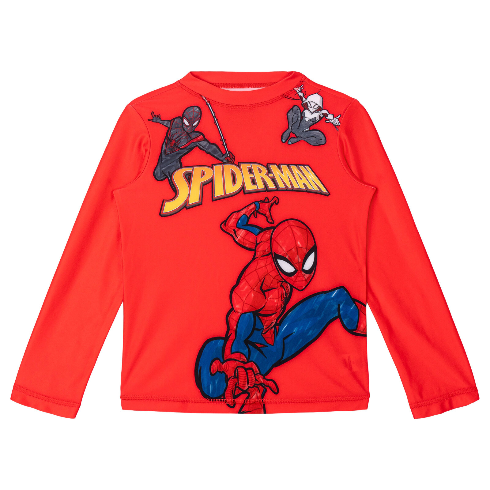 Marvel Spider-Man Boys' Long Sleeve Rash Guard and Swim Trunks Set