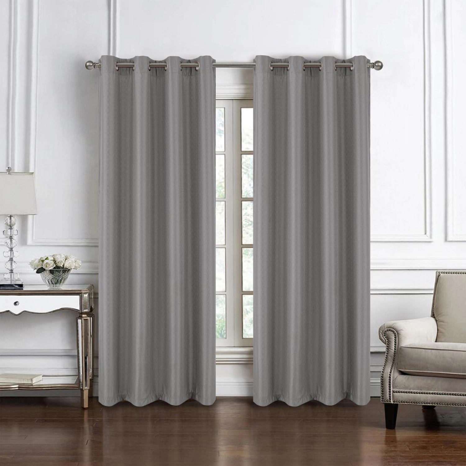 RT Designers Collection 100% Polyester 140 GSM Sedona Jacquard Grommet Curtain Panel 54" x 90