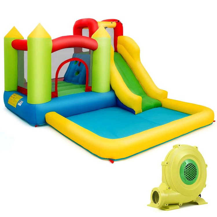 SUGIFT Outdoor Inflatable Bounce House with 480W Blower for Kids Aged 3-10
