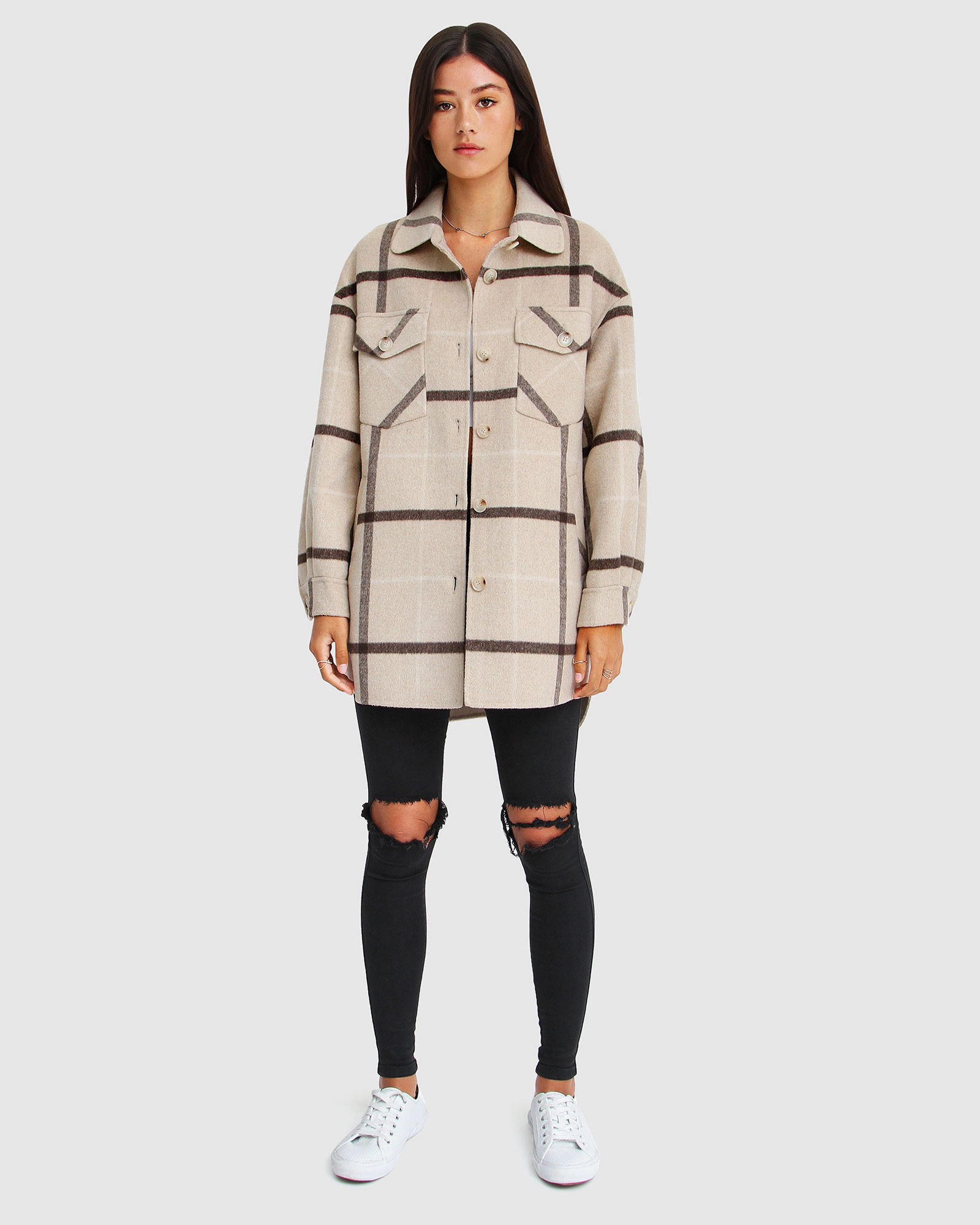 Belle & Bloom River's Edge Plaid Shacket