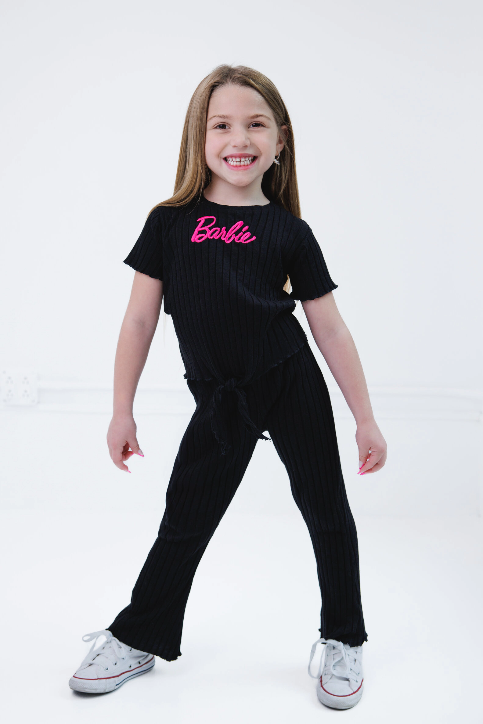 Barbie Girls' 2-Piece Tee and Flare Leggings Set