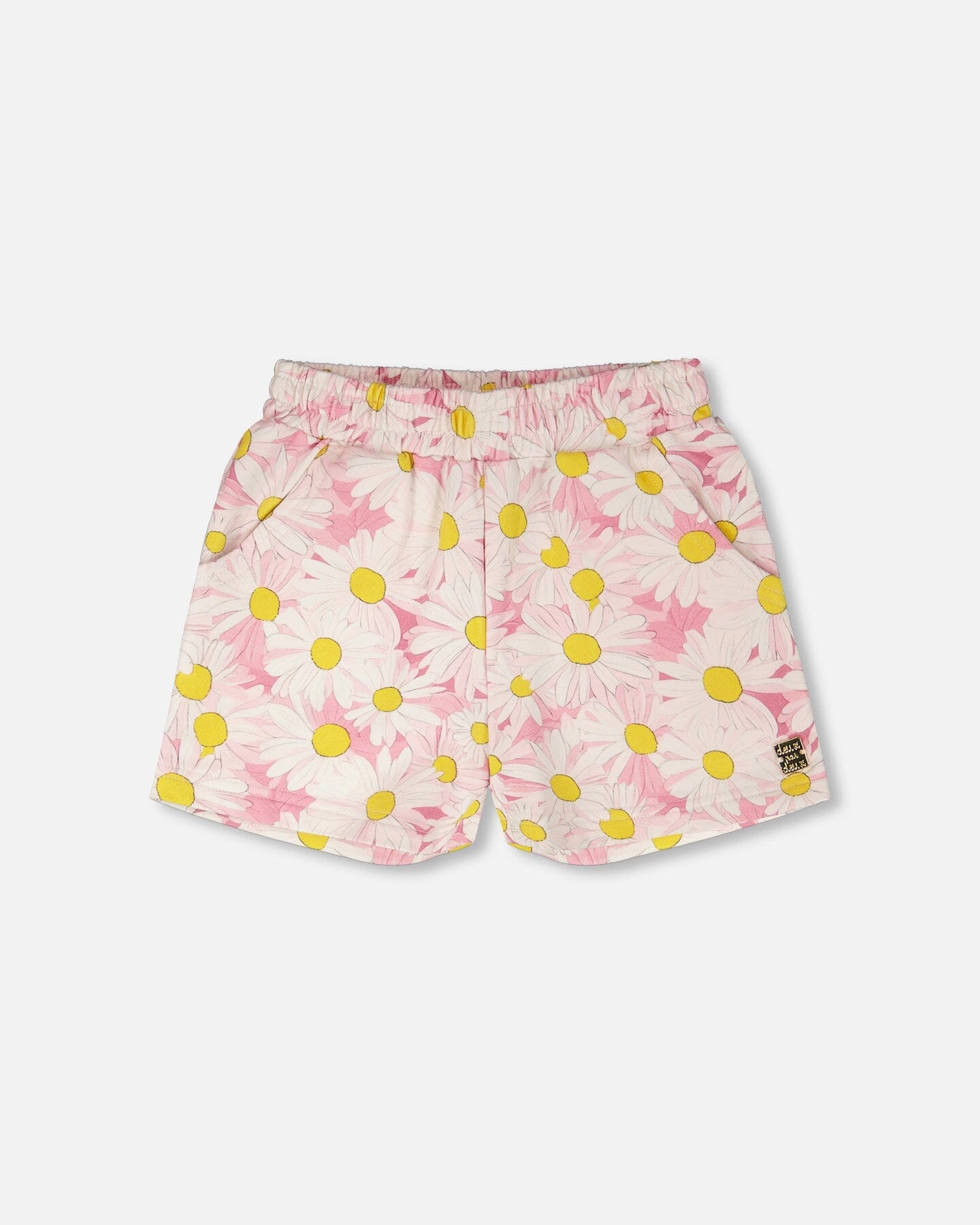Deux par Girls French Terry Shorts Printed Daisies