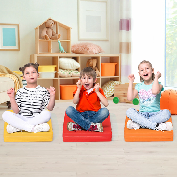 Hivvago Toddler Floor Cushion Set with Handles