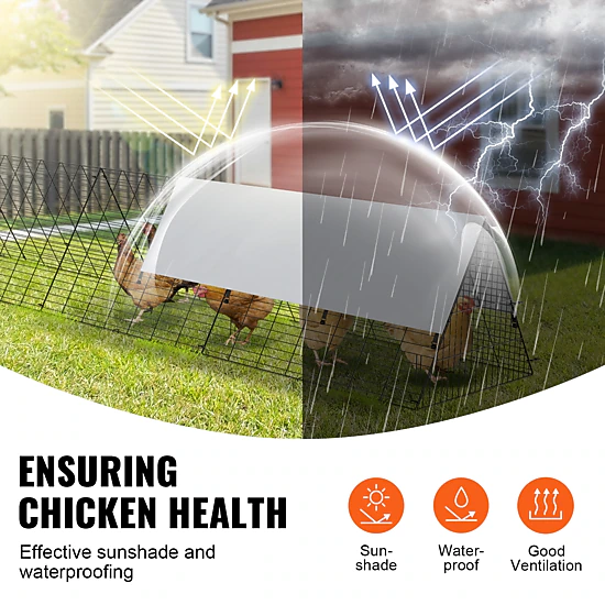 HONGGE Chicken Tunnels LxWxH Chicken Tunnels for Yard Portable Chicken Tunnels for Outside with Corner Frames 2 Sets