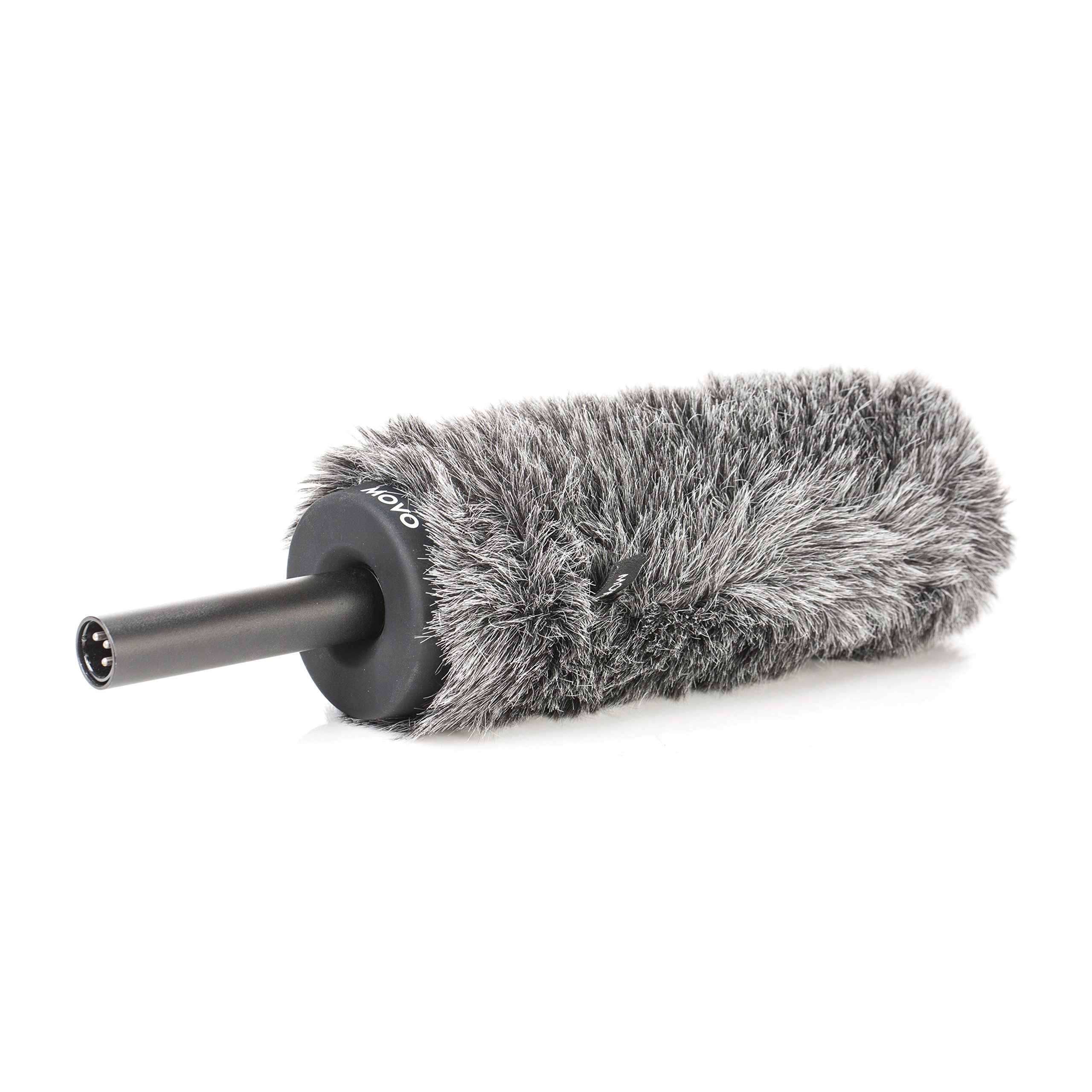 Movo WS-G300 Furry Rigid Windscreen for Microphones 18-23mm in Diameter and up to 12.6 (32cm) Long - Dark Gray