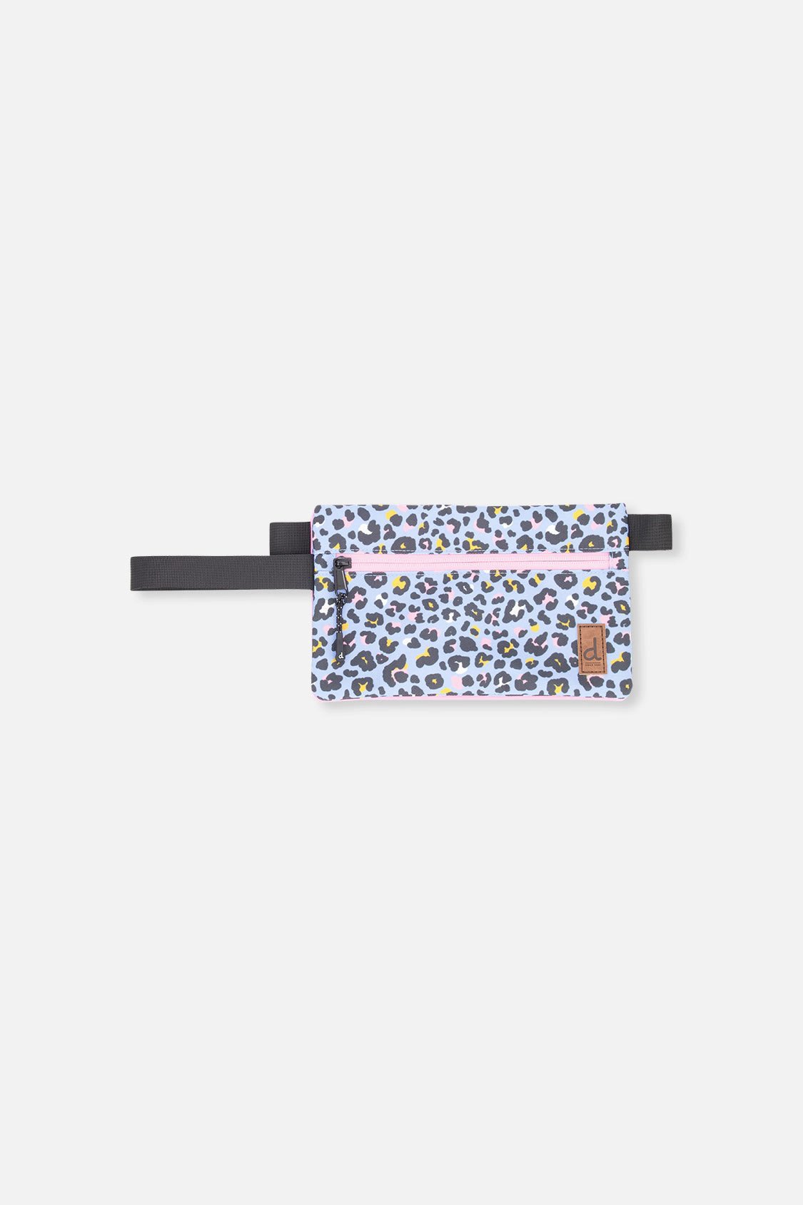 Deux par Deux Girls Leopard Print Double-Compartment Pencil Case