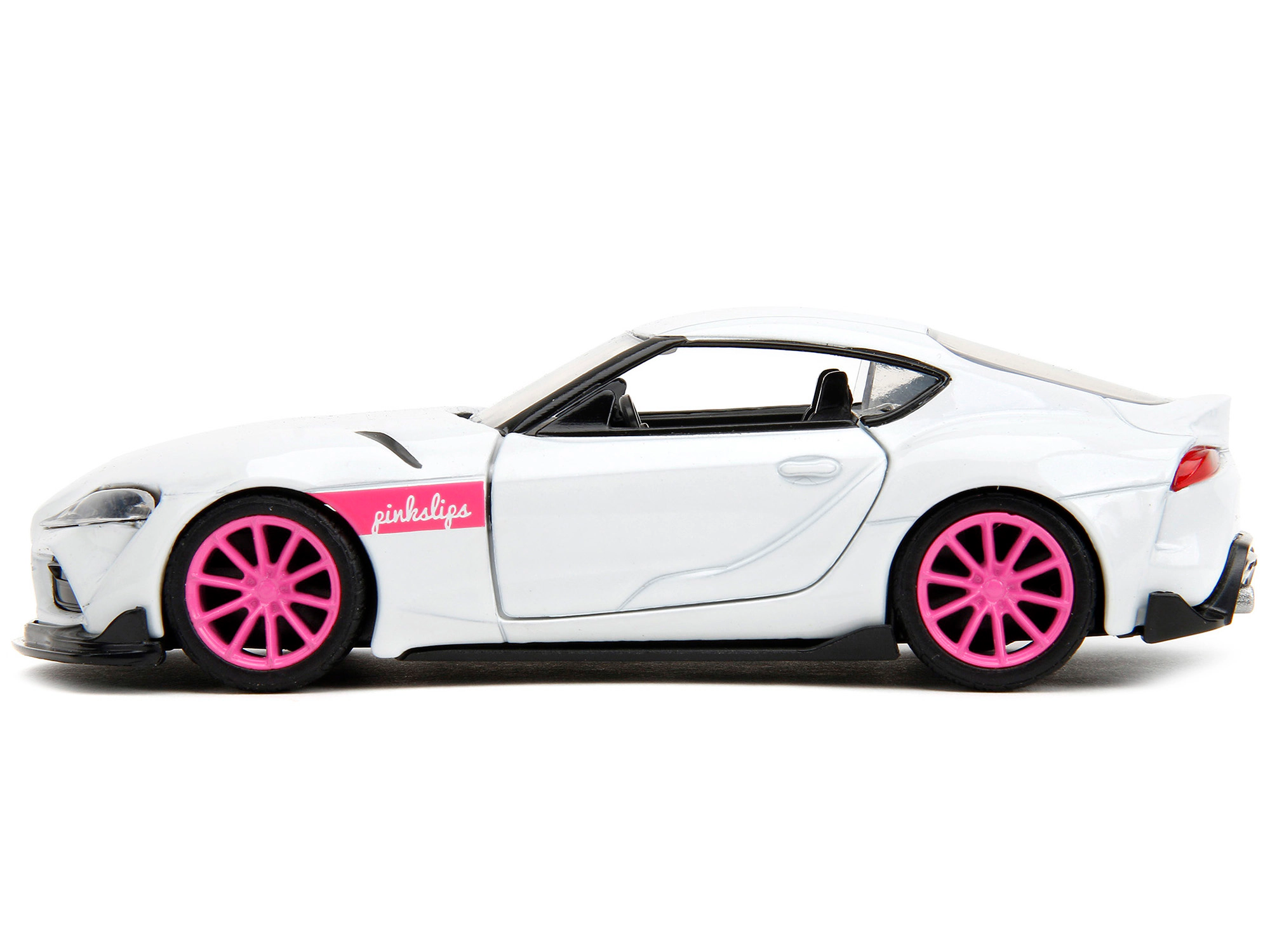 Jada 2020 Toyota Supra White Metallic with Pink Wheels "Pink Slips" Series 1/32 Diecast Model Car by Jada