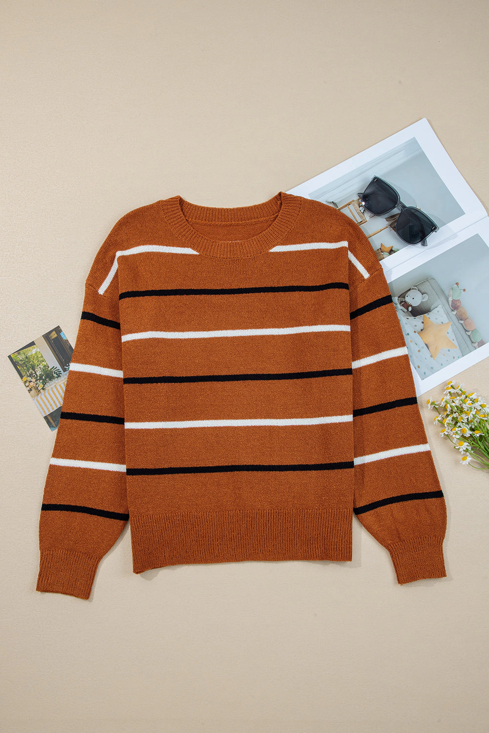 Threaded Pear Women's Aylin Edge Drop Shoulder Sweater