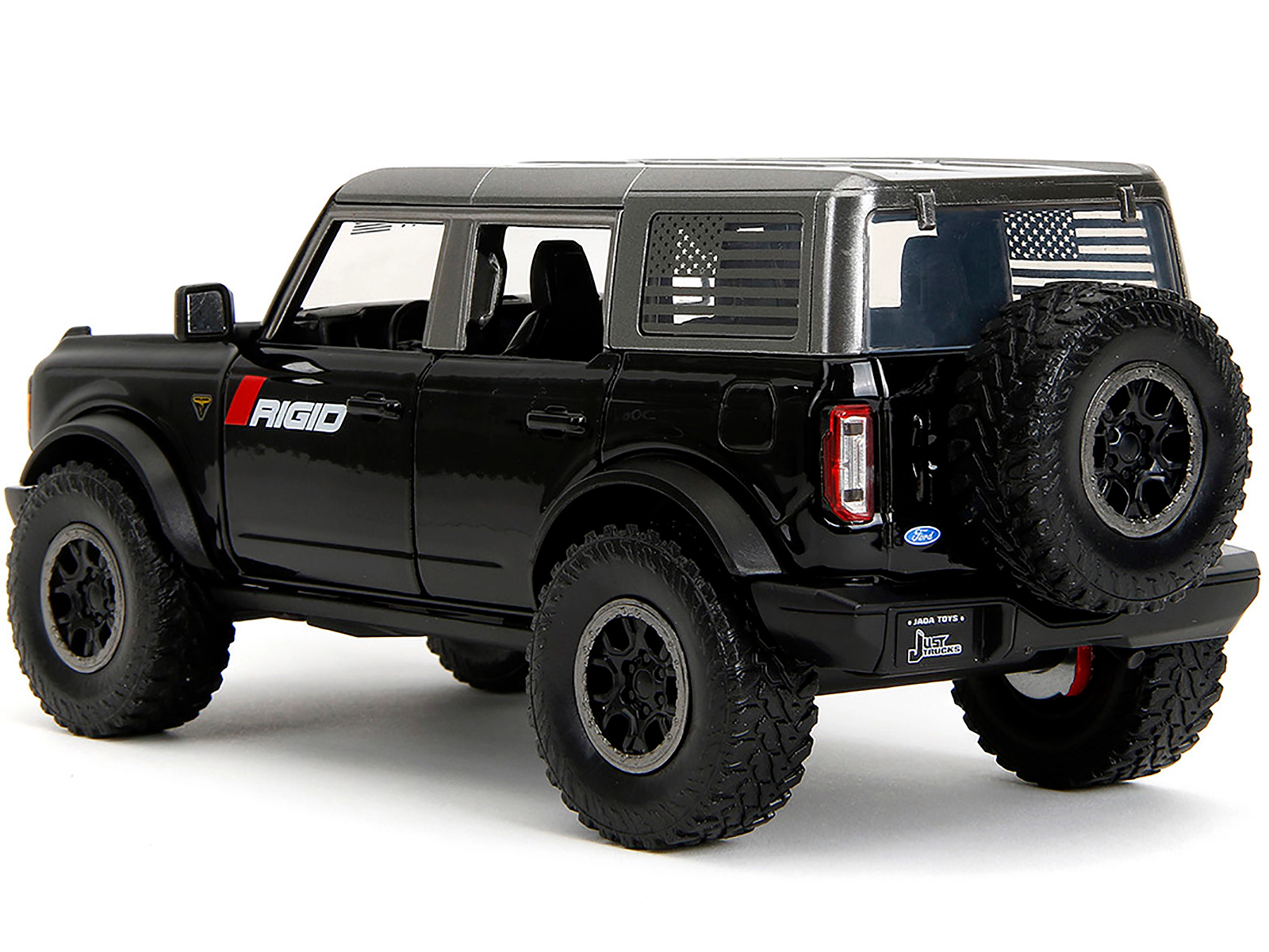 Jada 2021 Ford Bronco Badlands Black "Rigid" with Extra Wheels "Just Trucks" Series 1/24 Diecast Model Car by Jada