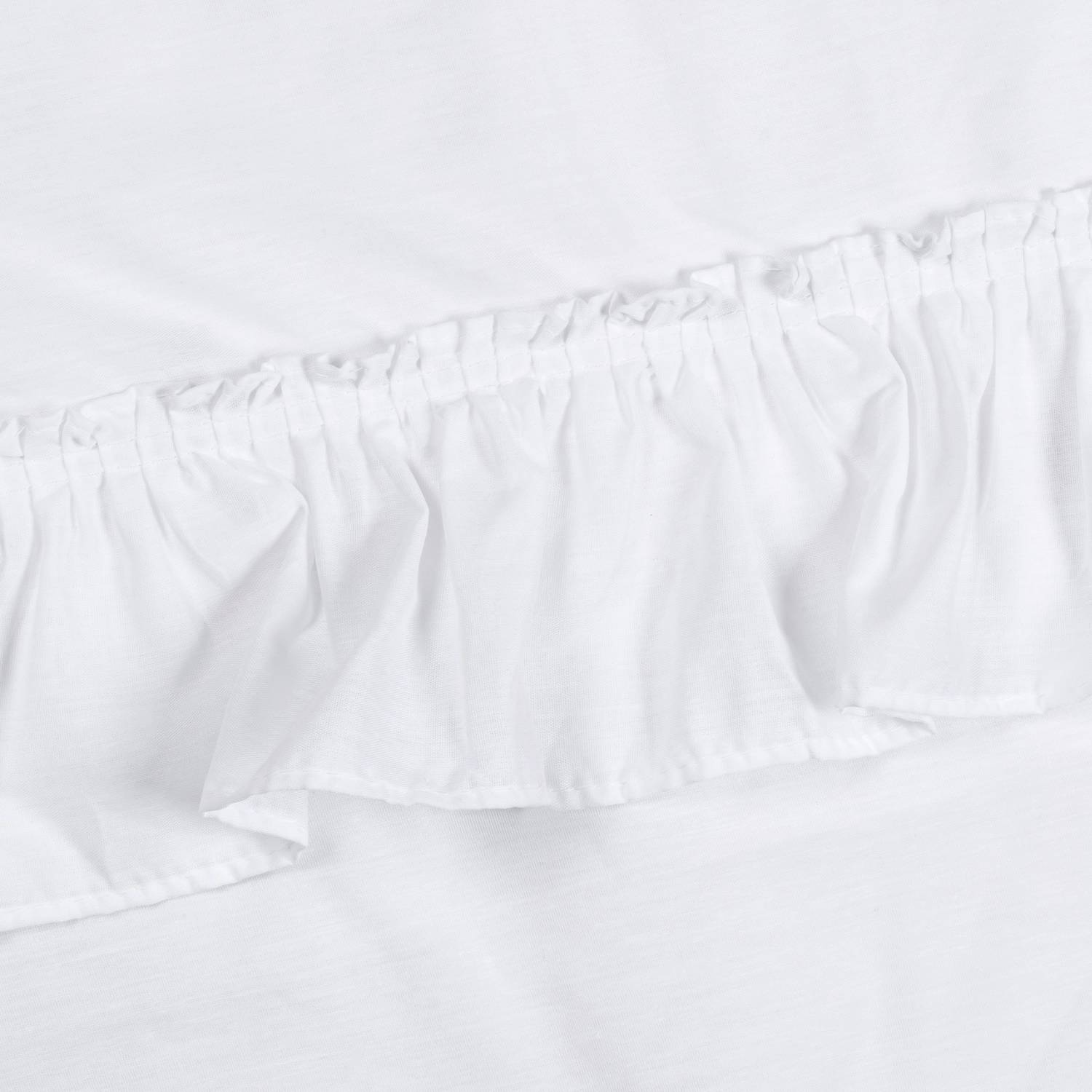 Ellis Curtain 70% Polyester 30% Cotton Stacey Ruffled Prscilla Curtain Panel Pairs With Tiebacks 54" x 84" White