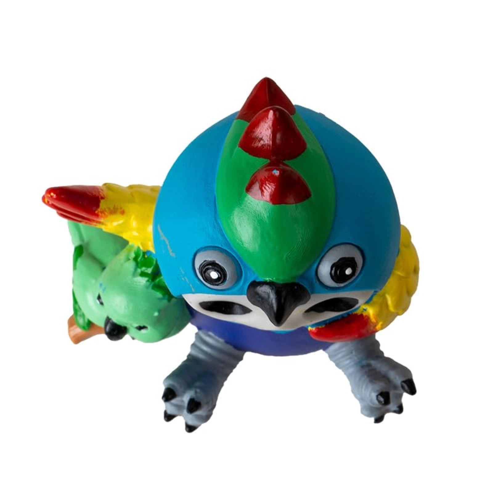 Pacific Giftware Polly Furrybones Figurine Skeleton in Colorful Parrot Costume with Cute Parrot Friend 3.19 Tall