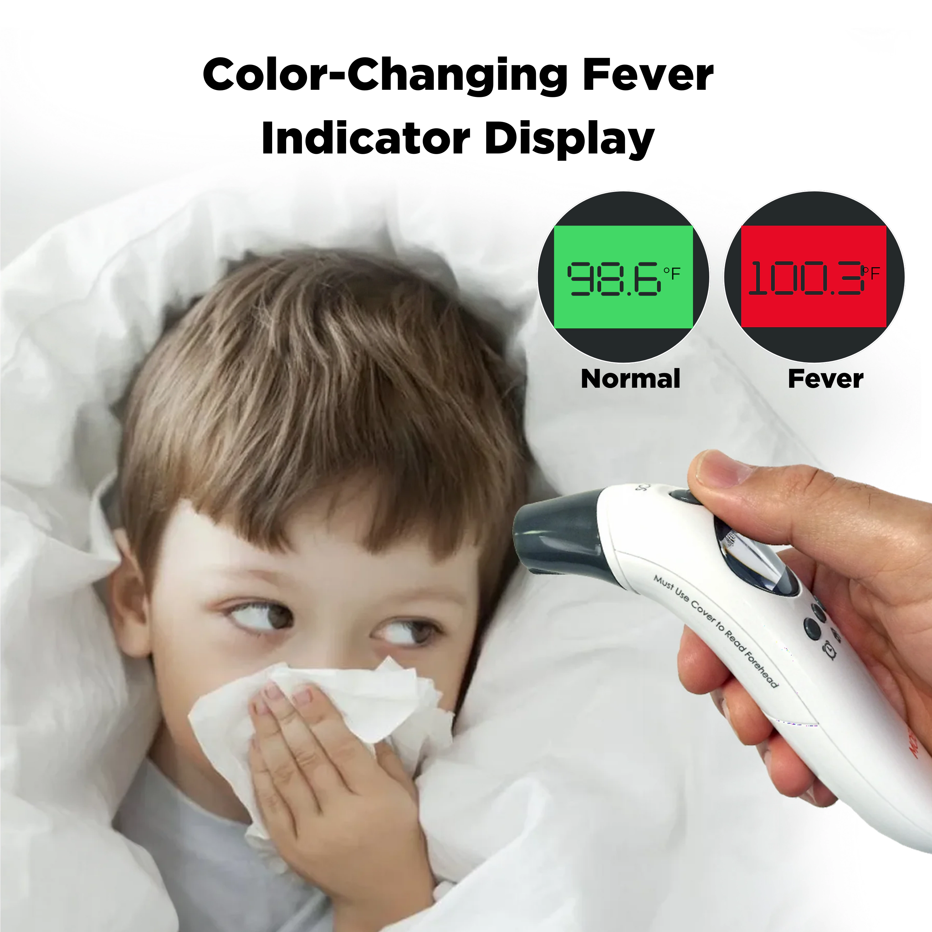 MOBI DualScan Health Check Ear & Forehead Digital Thermometer + Medication Reminder Alarm