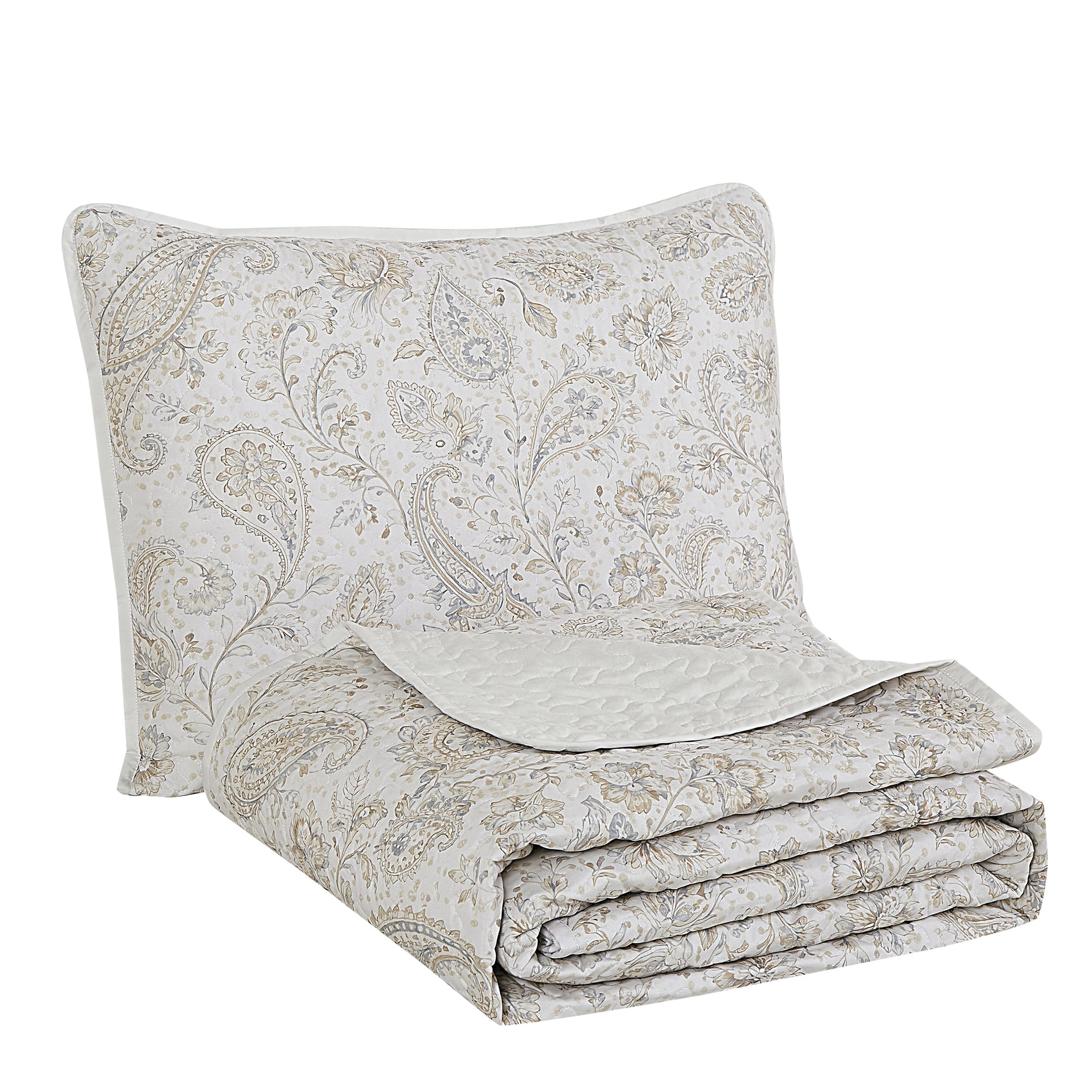 MarCielo 3 Piece Lightweight Quilt Bedspread Set Reversible Floral Botanical