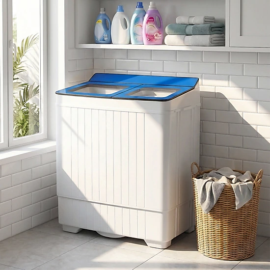 LJG Portable Washing Machine with 18 LBS Washer and 8 LBS Spinner Combo