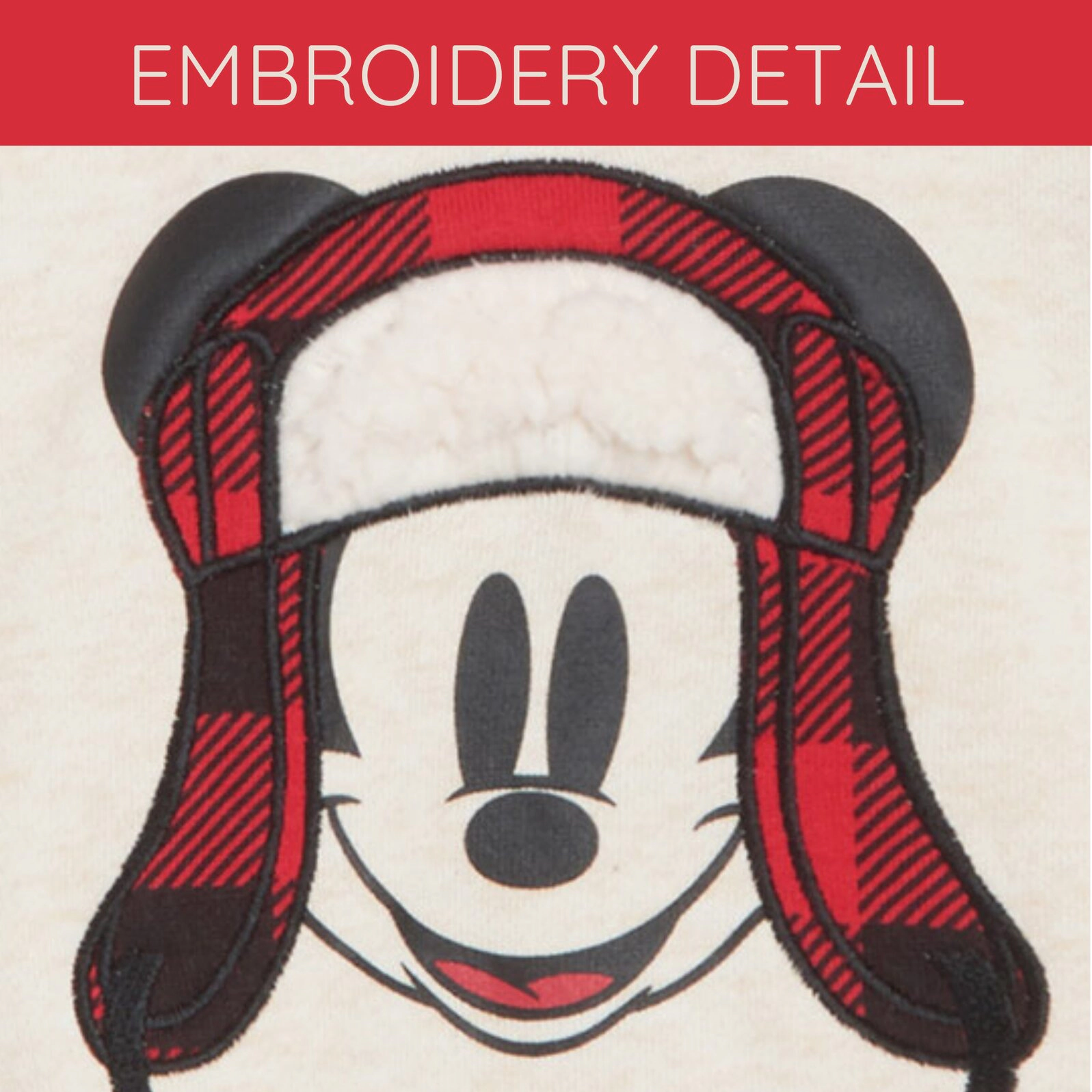 Disney Mickey Mouse Matching Family Holiday Fleece Hooded Pullover