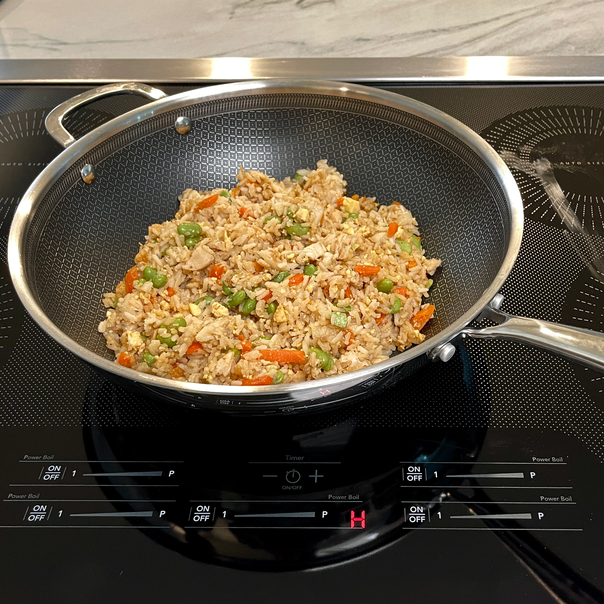 Lexi Home 5-Quart Tri-Ply Stainless Steel Wok, Induction & Oven Safe