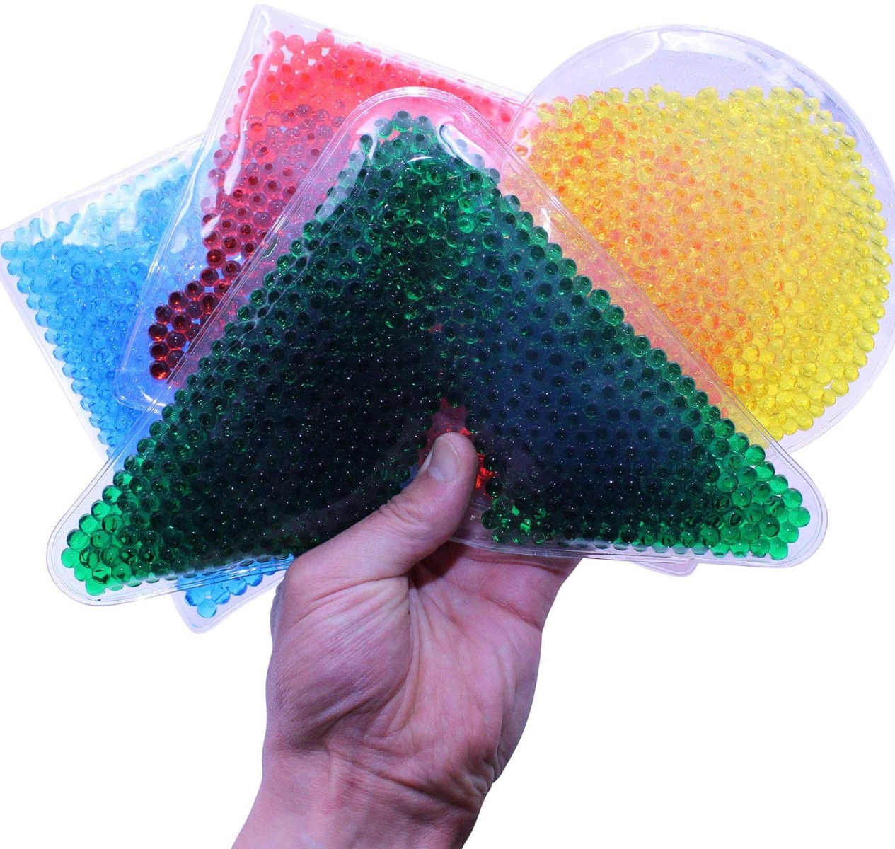 Playlearn Unisex 4 Pack Sensory Gel Bead Shapes