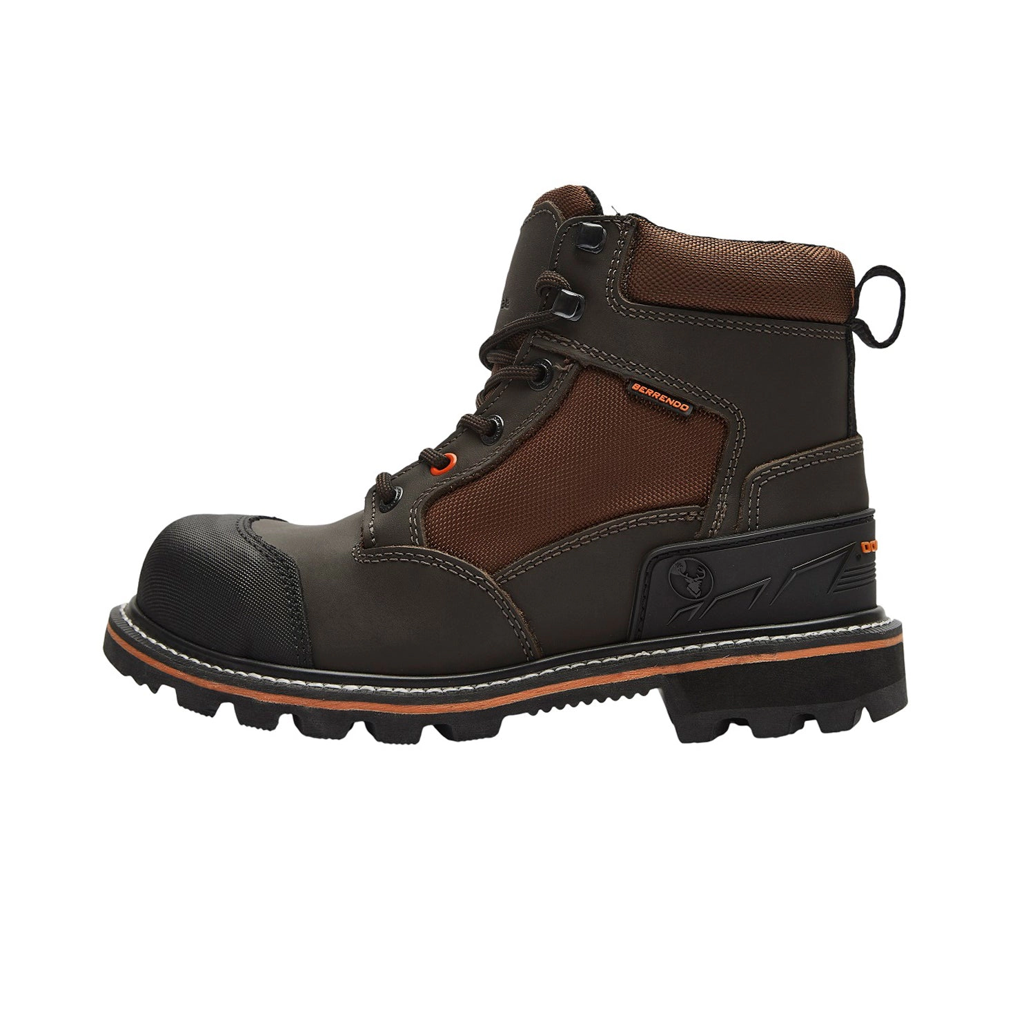 Berrendo Mens 6" Steel Toe Work Boots - Electrical Hazard, Oil & Slip Resistant