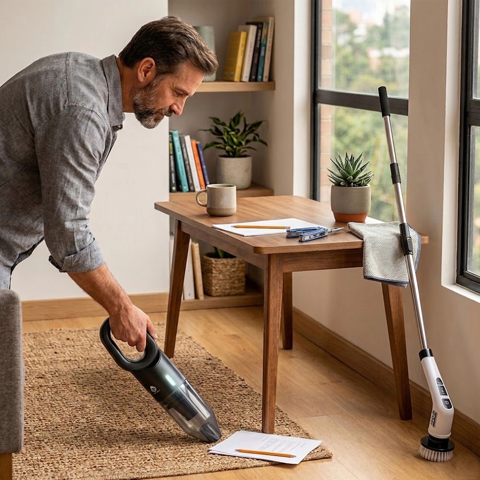 Pursonic Unisex Complete Home Cleaning & DIY Tool Bundle – Cordless Power Scrubber, Handheld Vacuum Cleaner & 11-in-1 Multifunction Tool Set