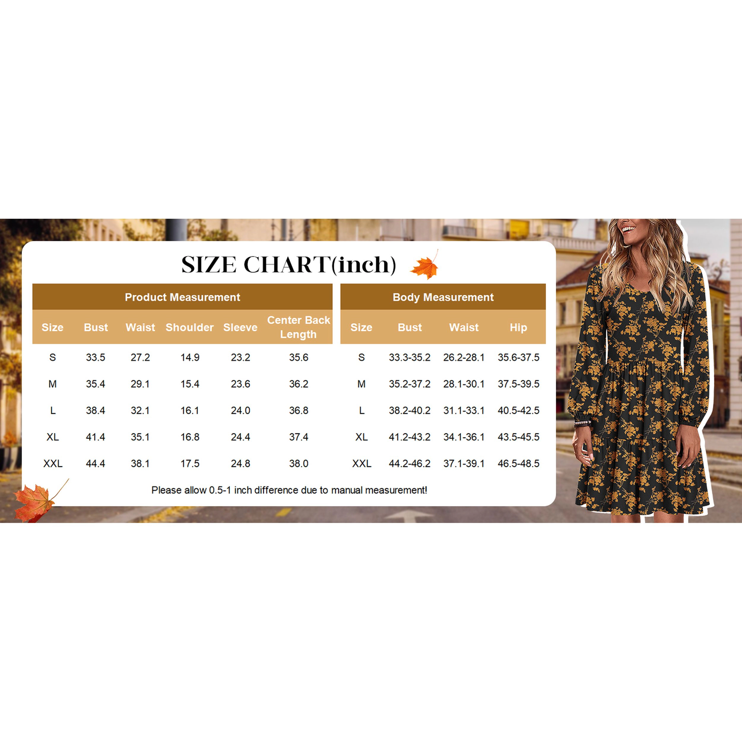 Zeagoo Women's V Neck Long Sleeve Knee Length Dress