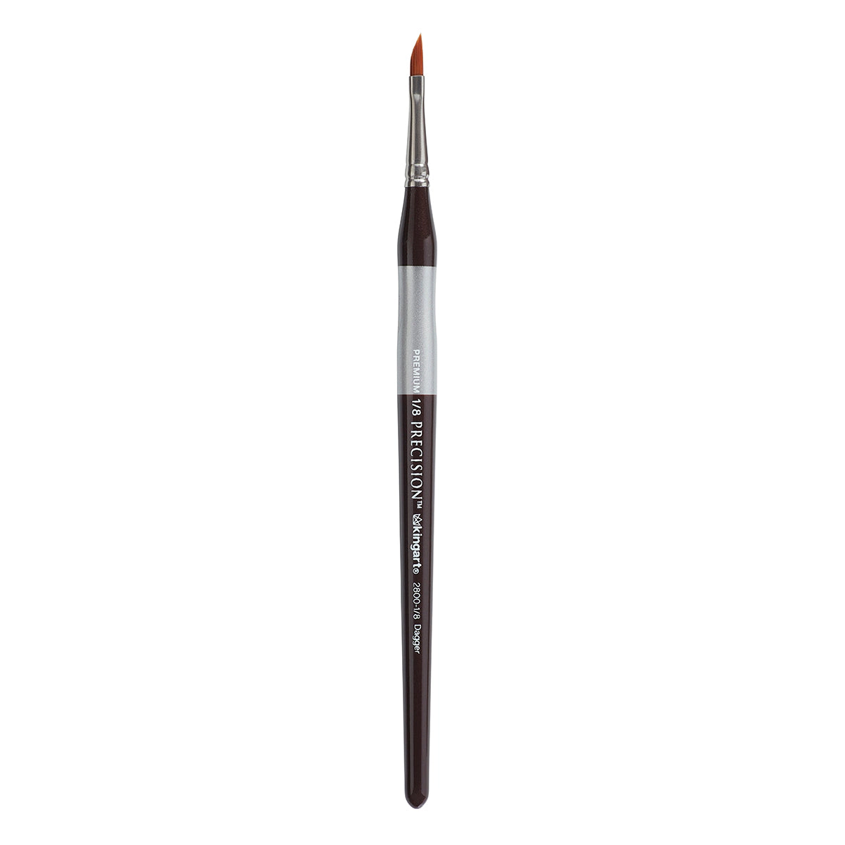 KINGART Precision™ 2800 Dagger Brush - Amber Taklon, Short Ergonomic Handle