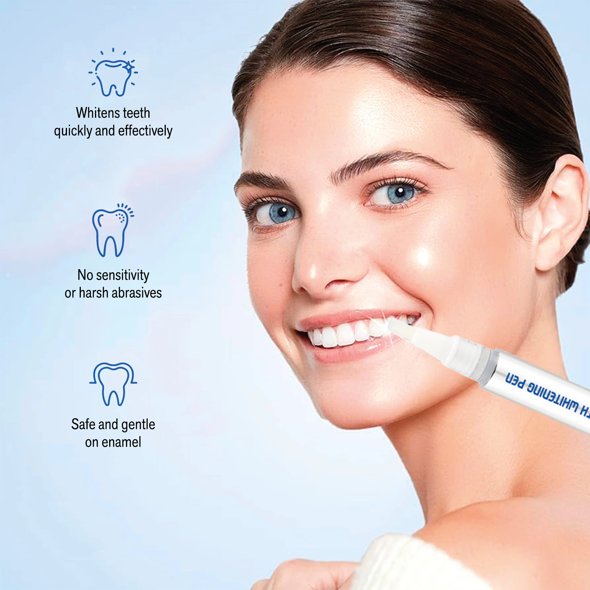Pursonic Unisex Teeth Whitening Pen | Brightens & Whitens Teeth Instantly, 3-Pack, Enamel Safe, No Sensitivity