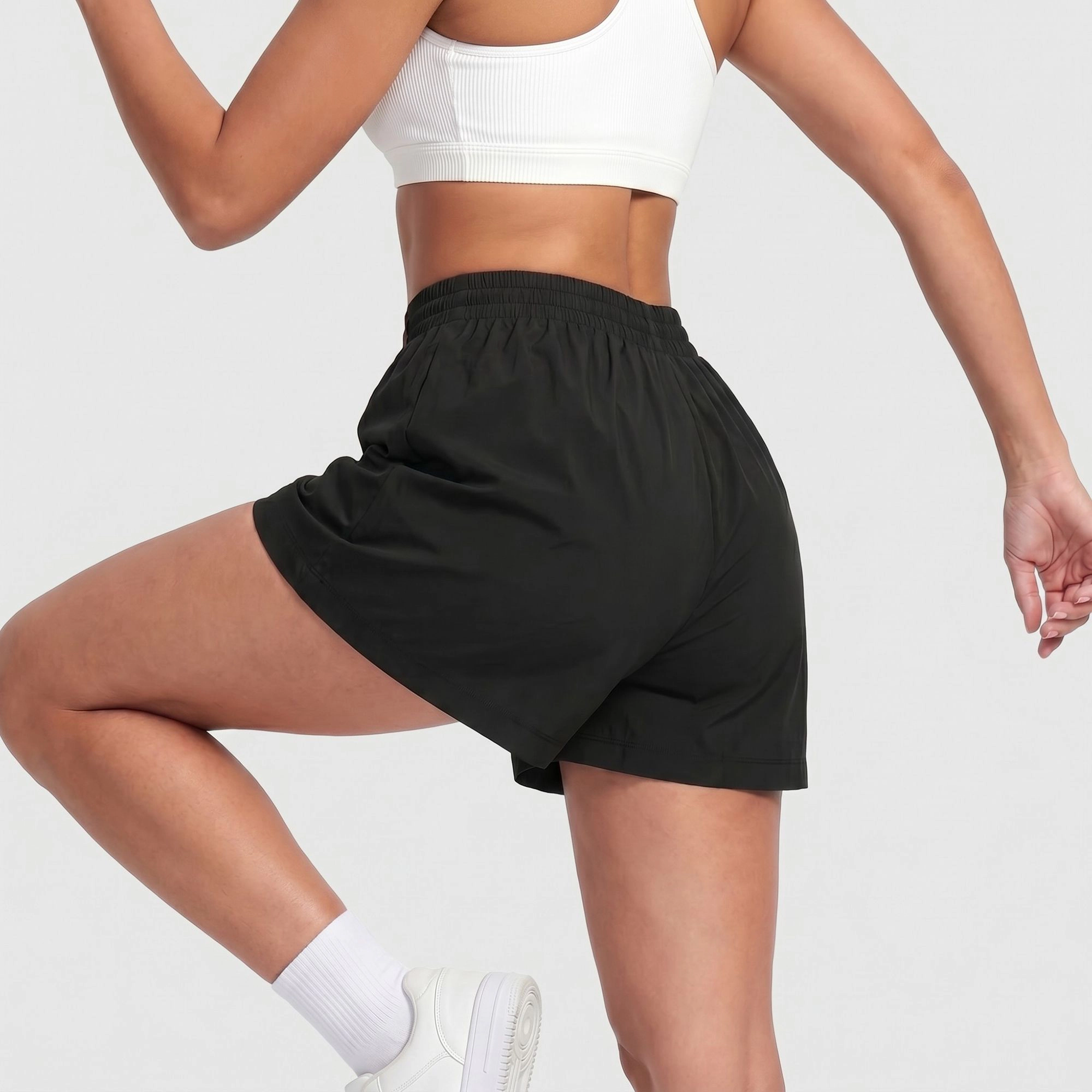 Anna-Kaci Women's High Waisted Running Shorts with Pockets Lightweight Athletic
