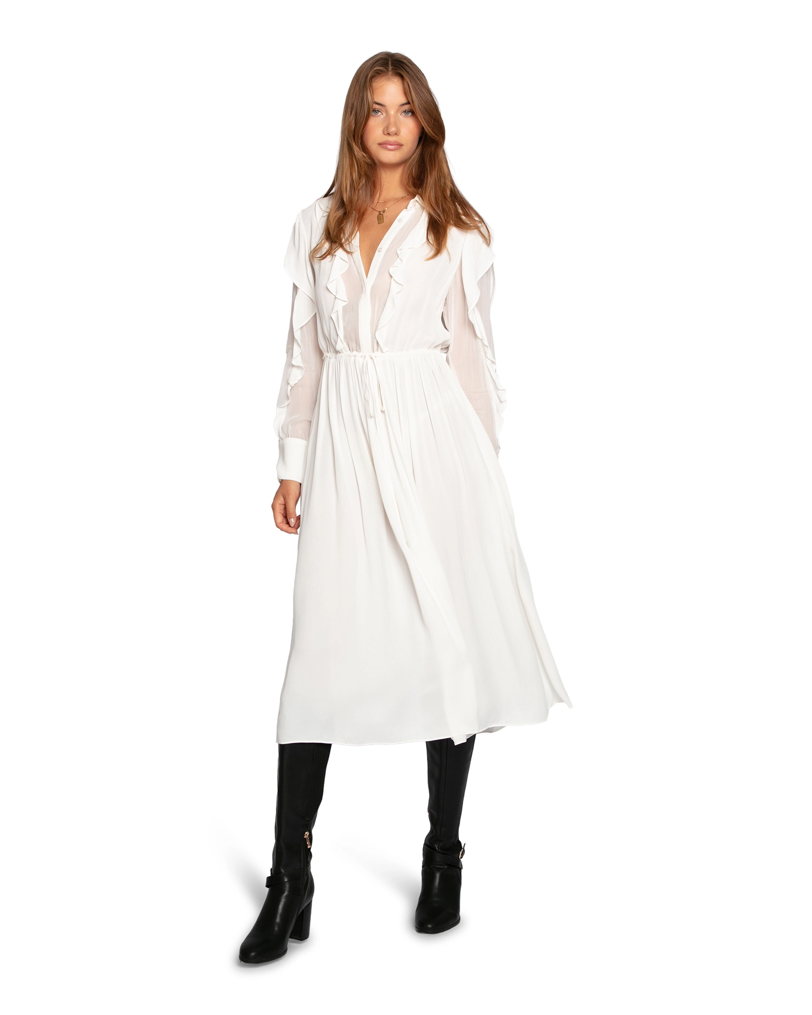 Belle & Bloom Slow Dance Frill Midi Dress