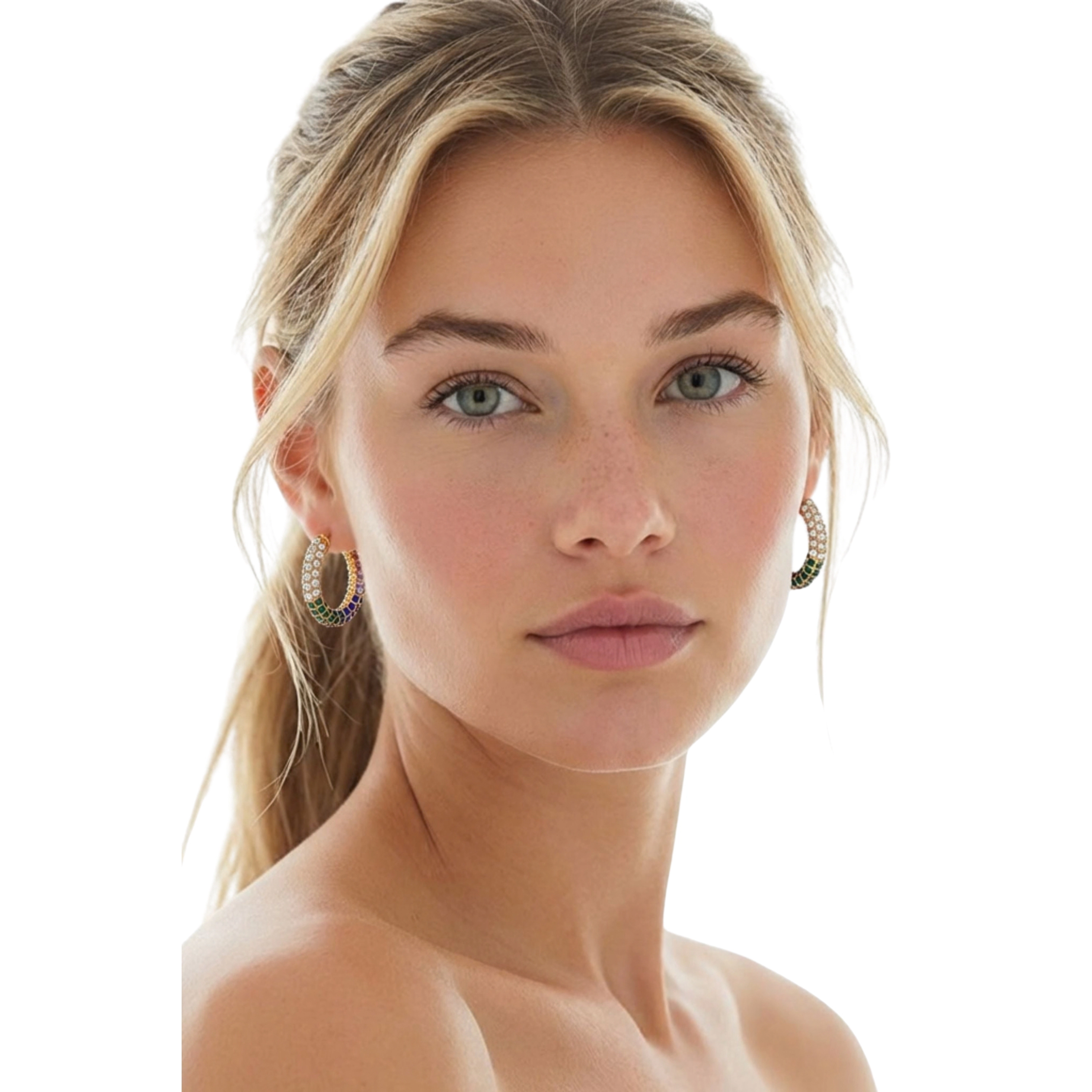 Vivienne Waterproof Rhinestone Statement Hoop