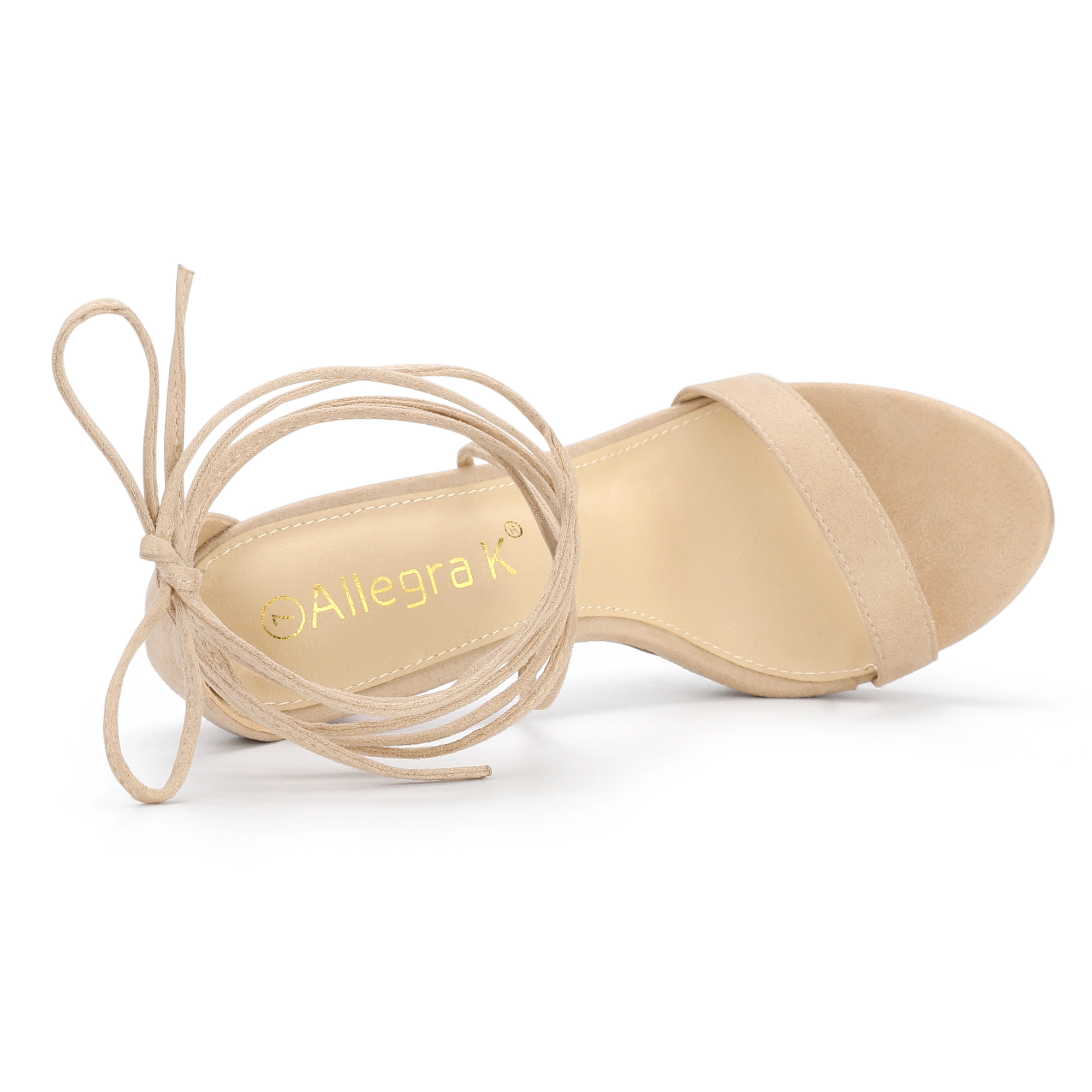 BLISSFUL STEP Women's Platform Stiletto Heels Lace Up Sandals