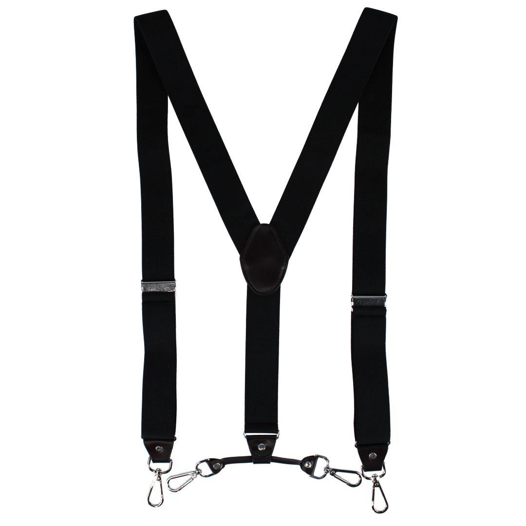 CTM Men's Elastic Y-Back Sleek Swivel Hook Suspenders