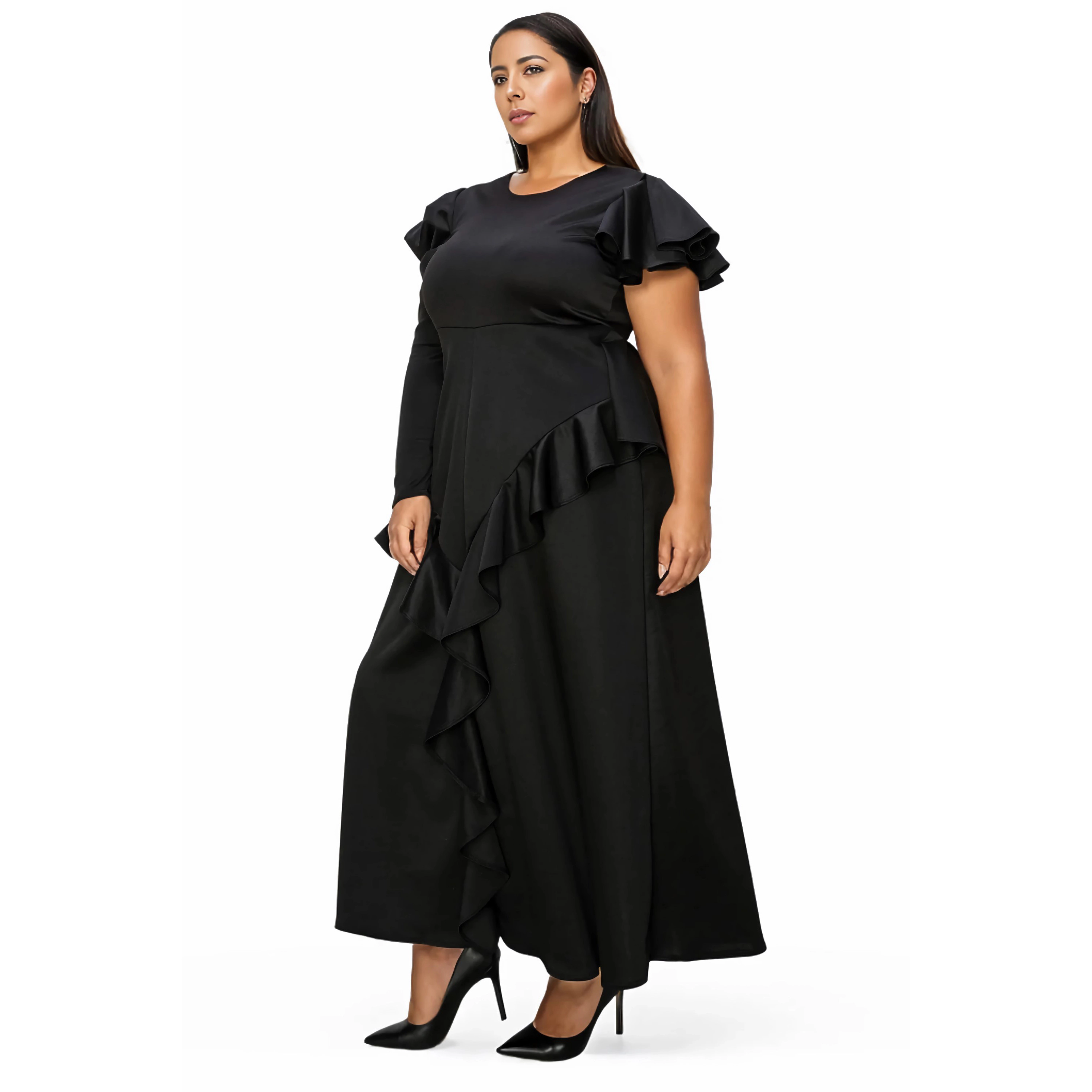 L I V D Women's Plus Vivienne Ruffled Maxi Dress