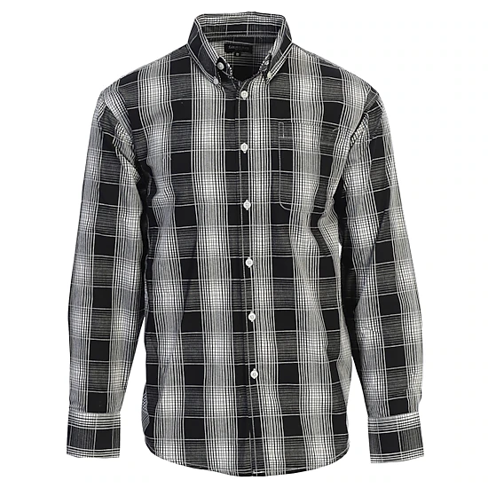 Gioberti Men's Long Sleeve Plaid Shirt