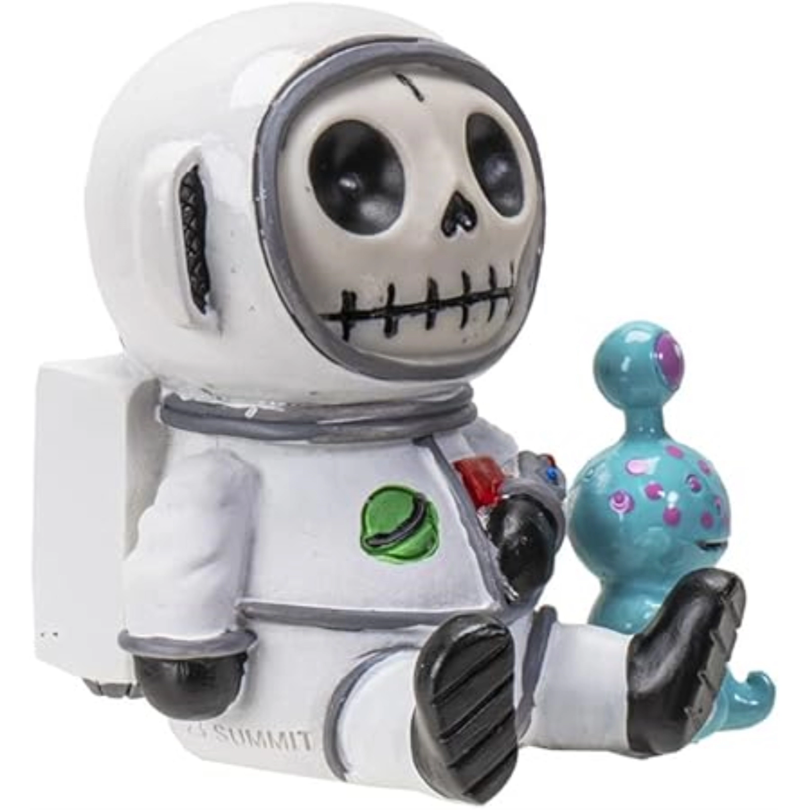 Pacific Giftware Furrybones Cosmo The Space Explorer Astronaut With ET Alien Skeleton in Costume Figurine 2.4 inch