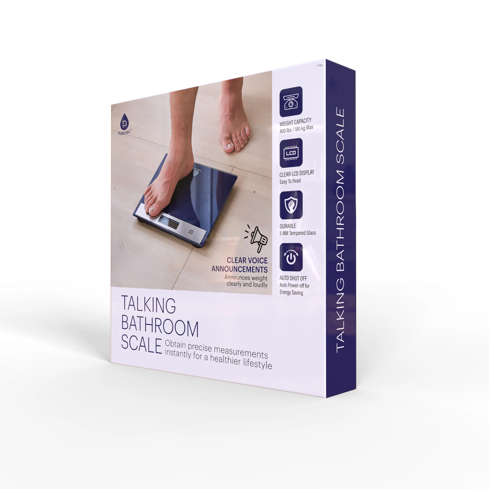 Pursonic Unisex Talking Digital Bathroom Weight Scale