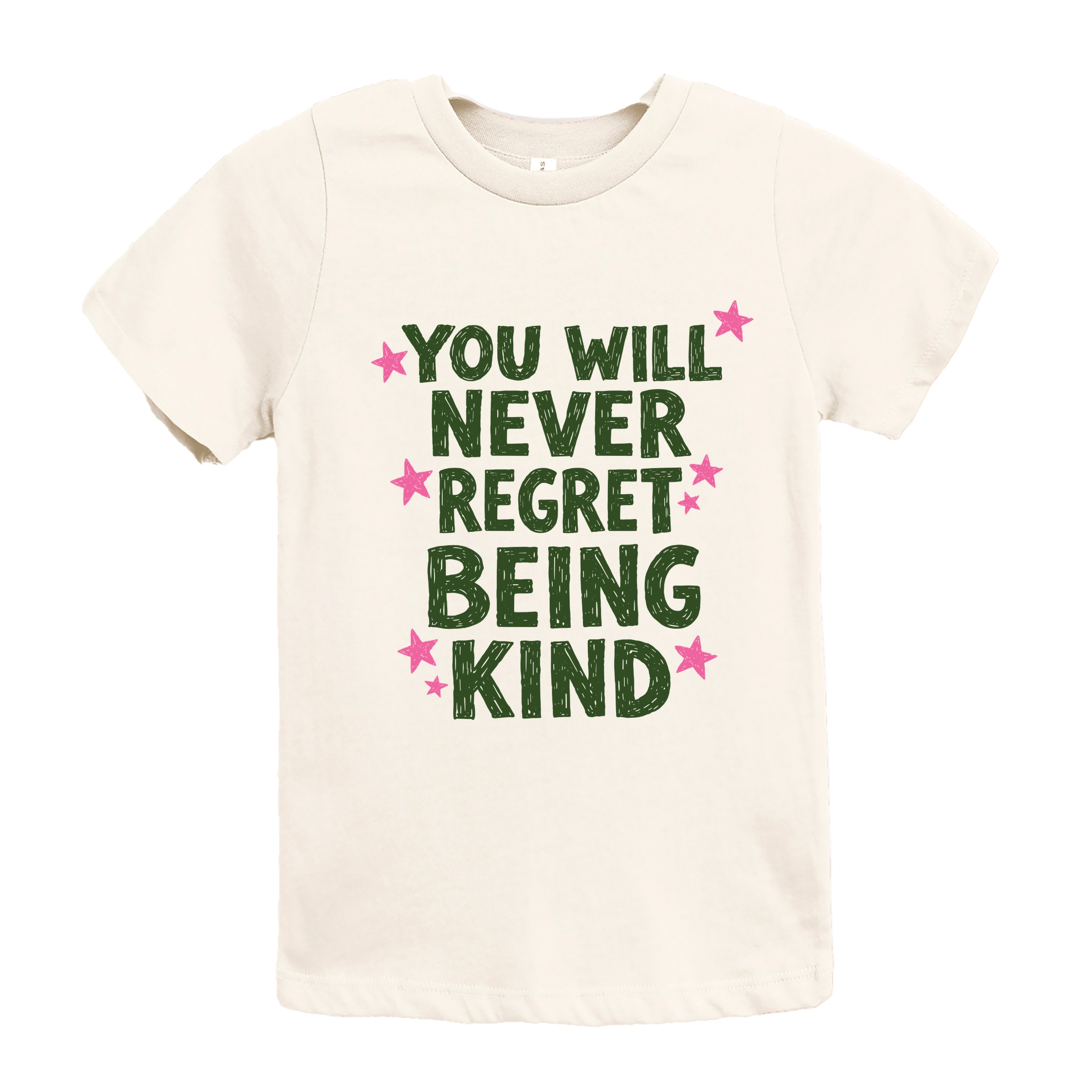 The Juniper Shop - You Will Never Regret Being Kind Green Youth Short Sleeve Graphic T-Shirt