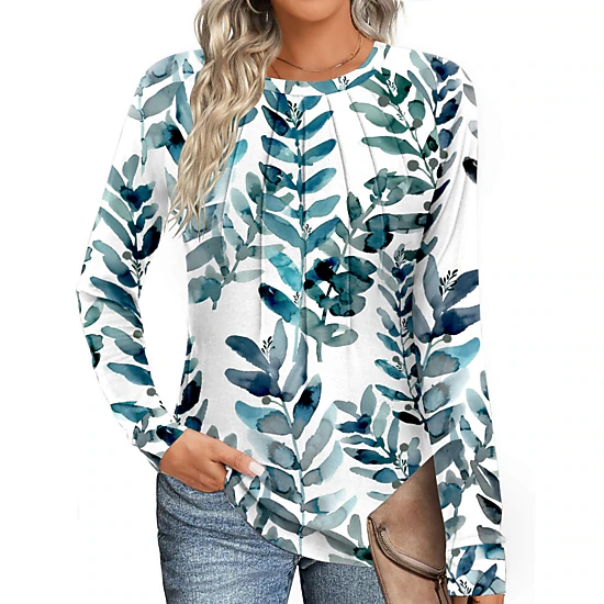 Zeagoo Women Crew Neck Long Sleeve Sweatshirt
