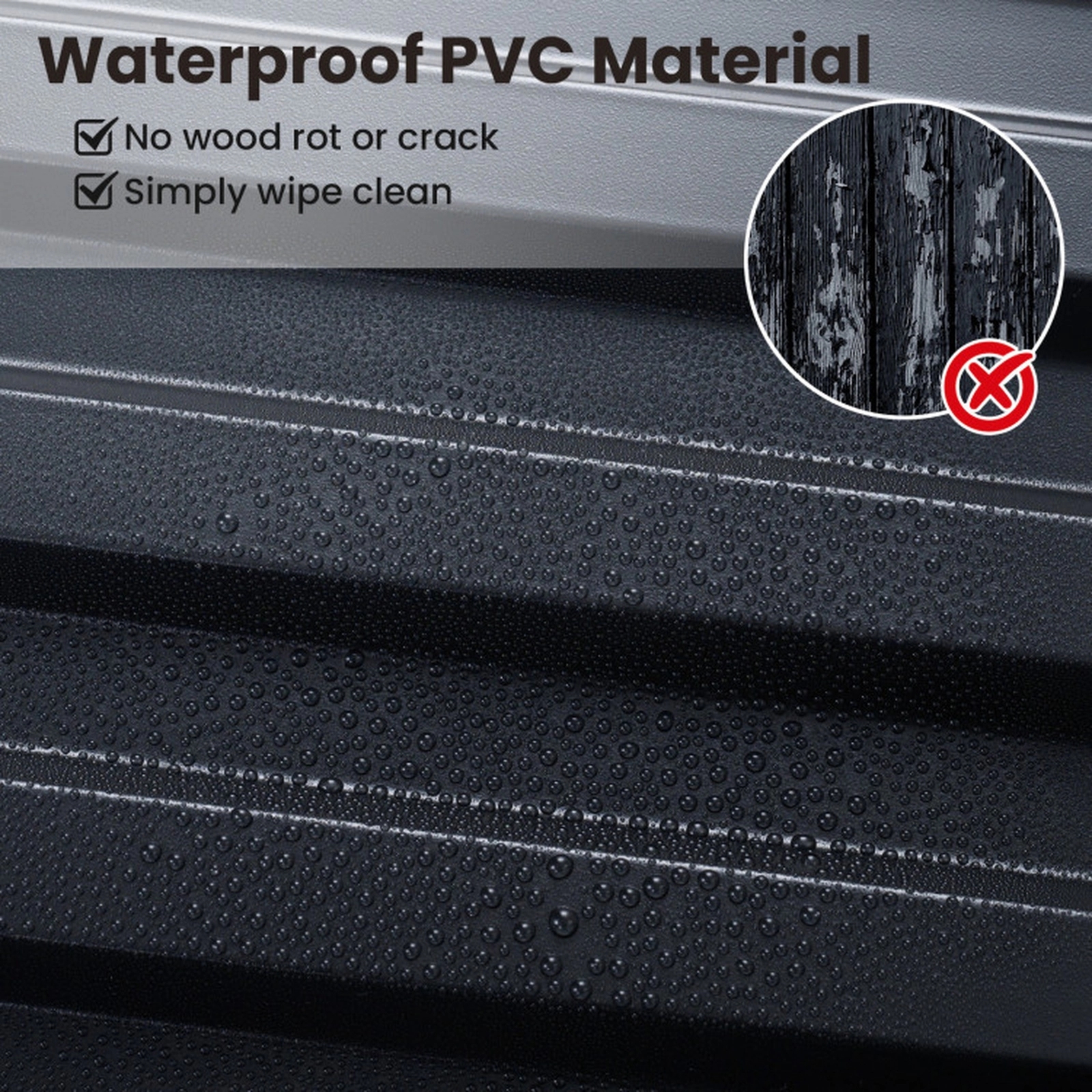 SUGIFT 24-Pack Black 3D Fluted PVC Slat Wall Panels, 192 Sq. Ft. Coverage