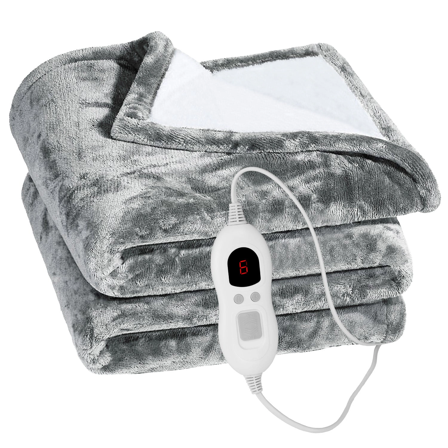 GBruno Flannel Electric Heated Throw Blanket 50x59 In