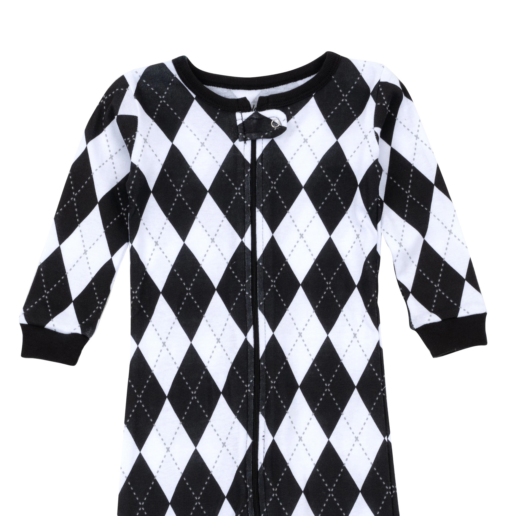 Leveret Baby Arygle Cotton Holiday Footed Pajamas