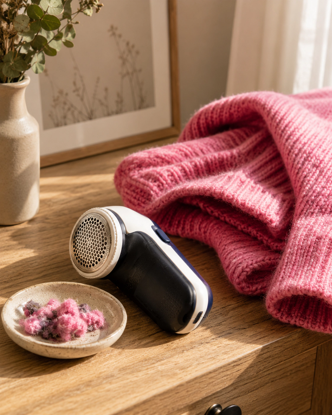 Pursonic Unisex Electric Fabric Shaver & Lint Remover with Cleaning Brush