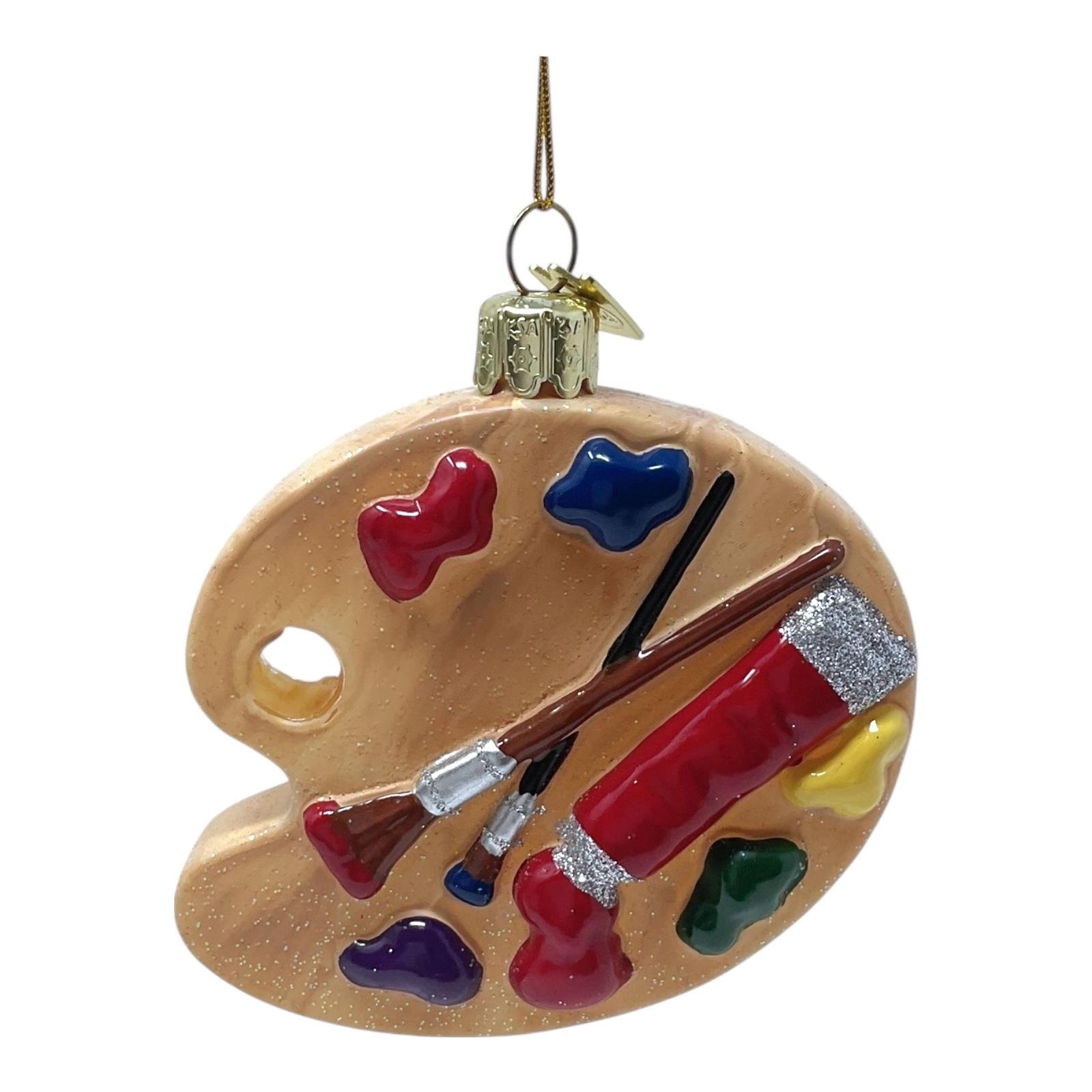Kurt Adler Noble Gems Glass Paint Palette Christmas Ornament 3.3 inch